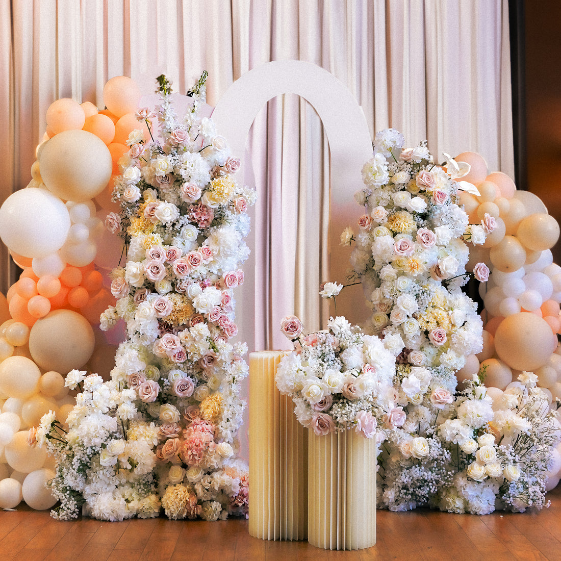 Maya:2023 New Wedding Party Background Floral Arch Decoration Including Frame -R089 Rose Morning
