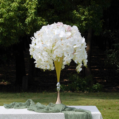 White Phalaenopsis Flower Ball:Flower Centerpiece Bouquet Table Decoration Flower Ball -R181 Rose Morning