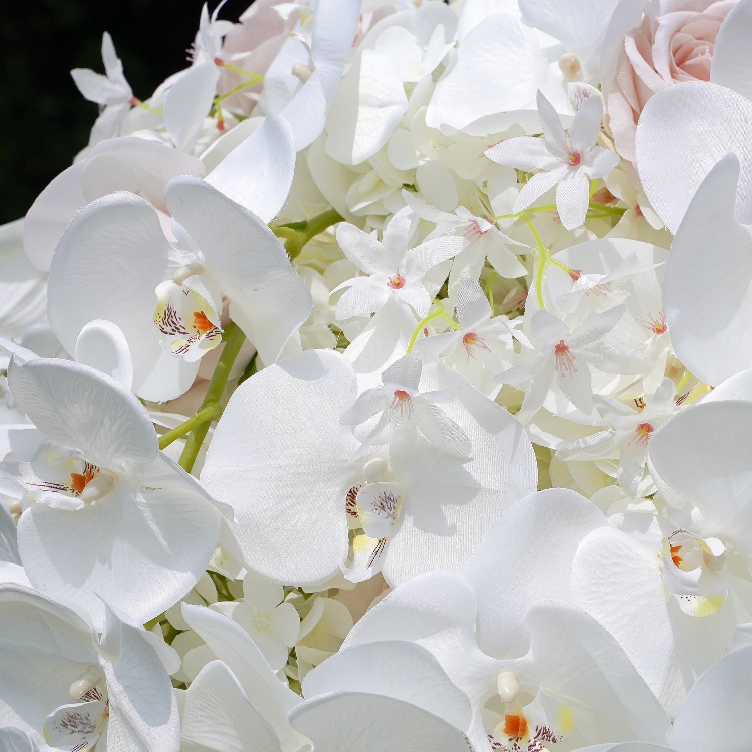 White Phalaenopsis Flower Ball:Flower Centerpiece Bouquet Table Decoration Flower Ball -R181 Rose Morning