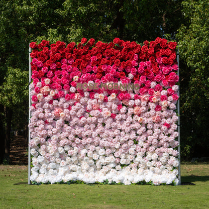 Pick 4 of 6-B：3D Fabric Artificial rolling up curtain flower wall