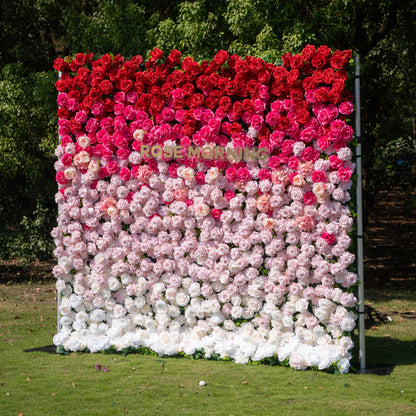 Pick 4 of 6-B：3D Fabric Artificial rolling up curtain flower wall