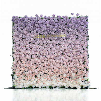 Michelle：3D Fabric Artificial rolling up curtain flower wall