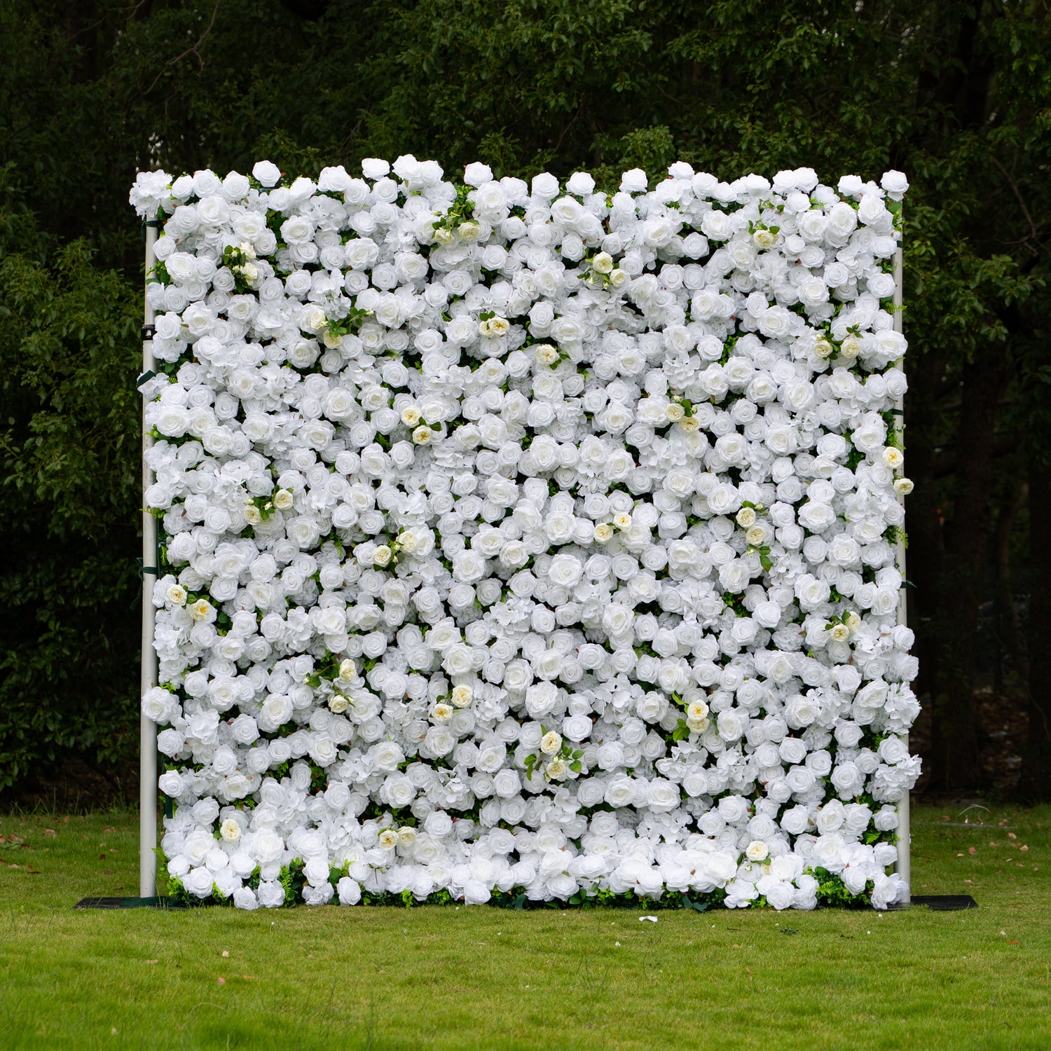 Linen：3D Fabric Artificial rolling up curtain flower wall (In US Stock5-7 Days Delivered)