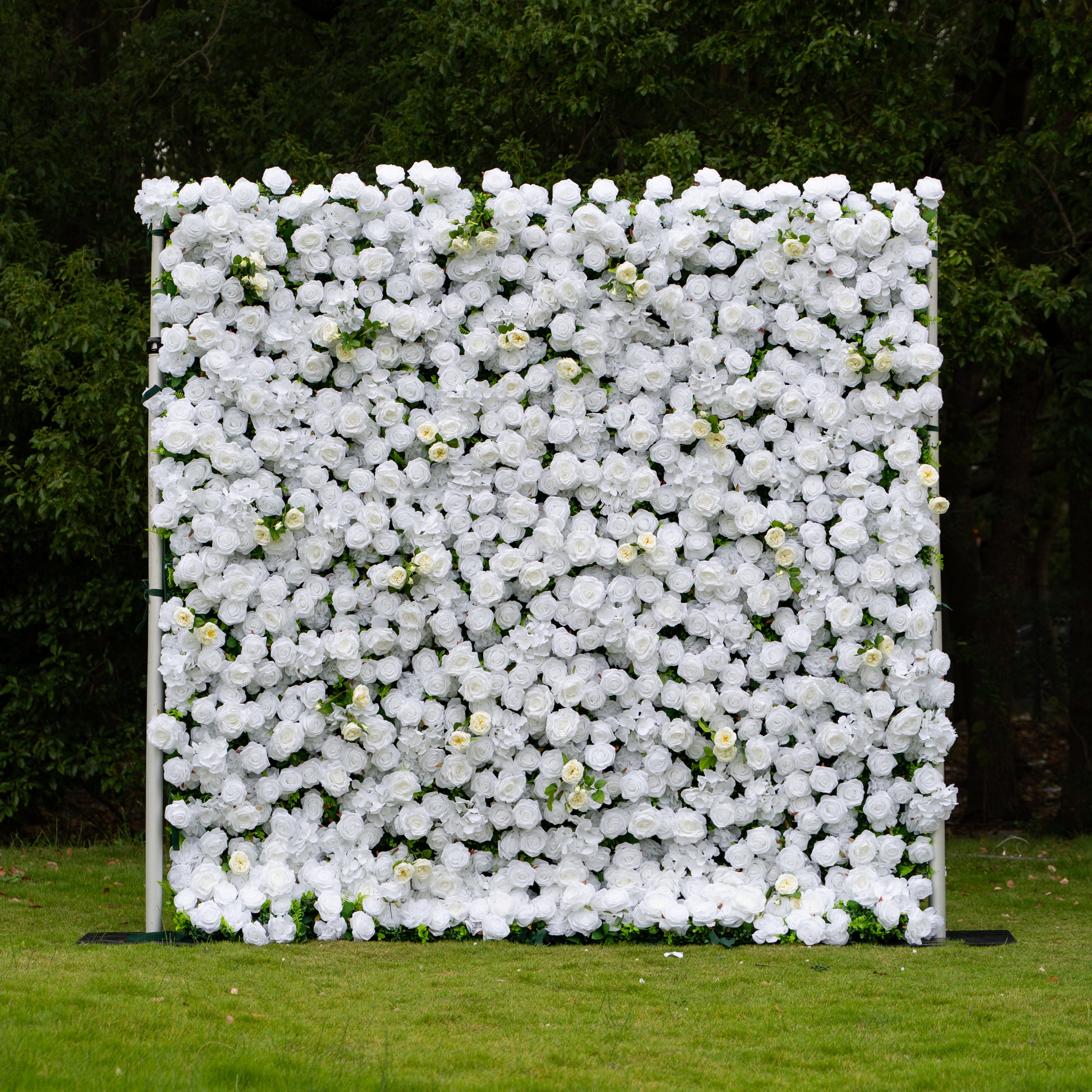 Linen：3D Fabric Artificial rolling up curtain flower wall (In US Stock5-7 Days Delivered)