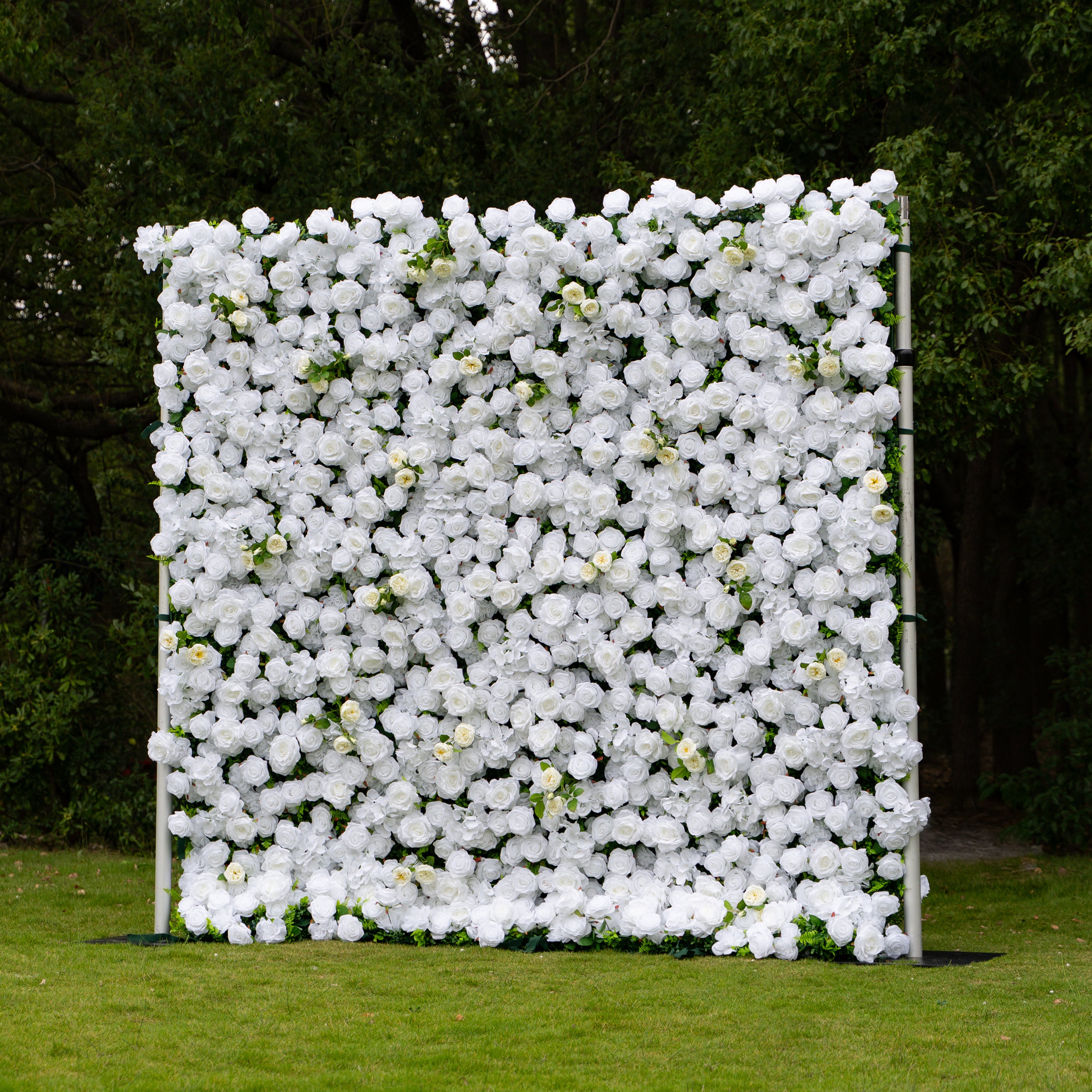 Linen：3D Fabric Artificial rolling up curtain flower wall (In US Stock5-7 Days Delivered)
