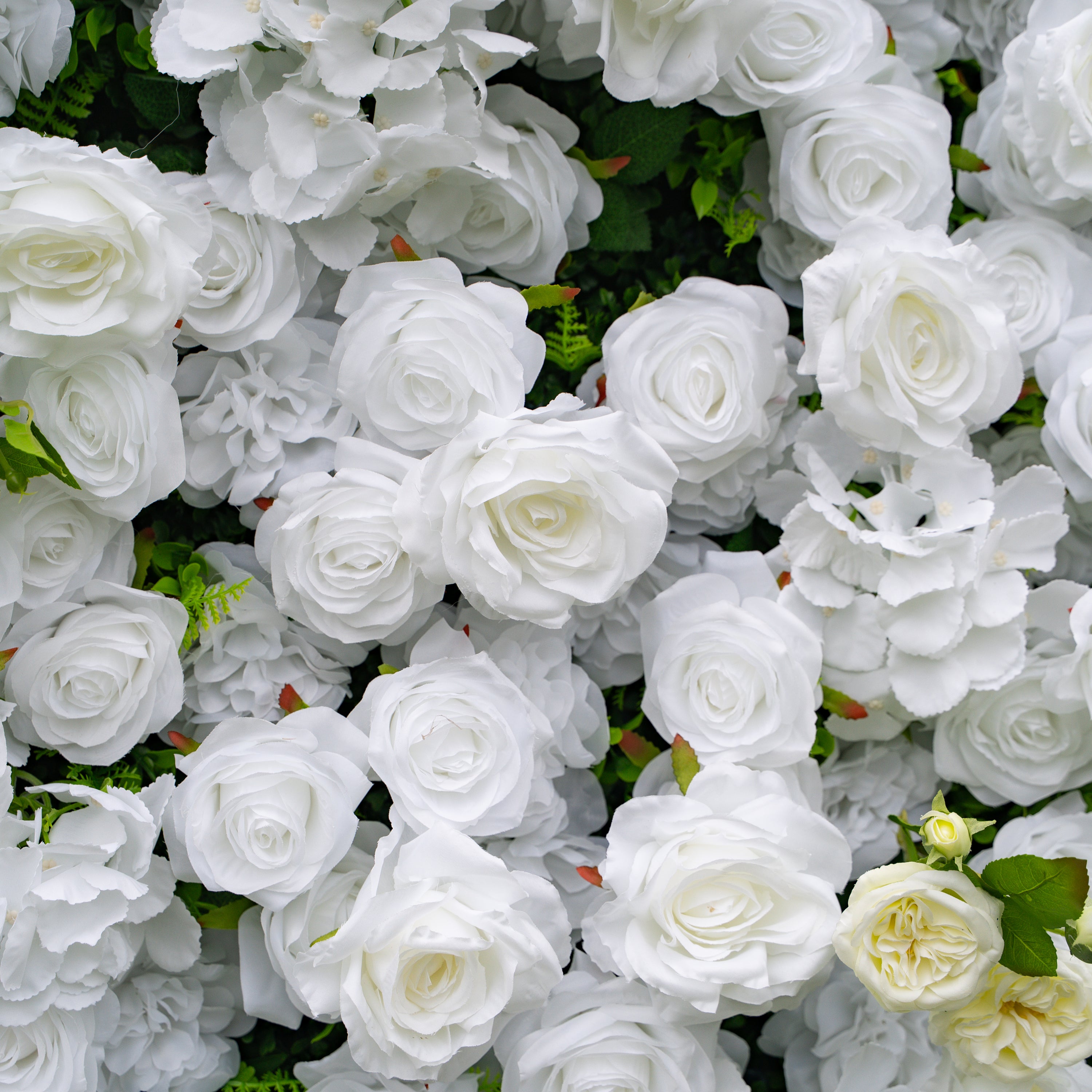 Linen：3D Fabric Artificial rolling up curtain flower wall (In US Stock5-7 Days Delivered)