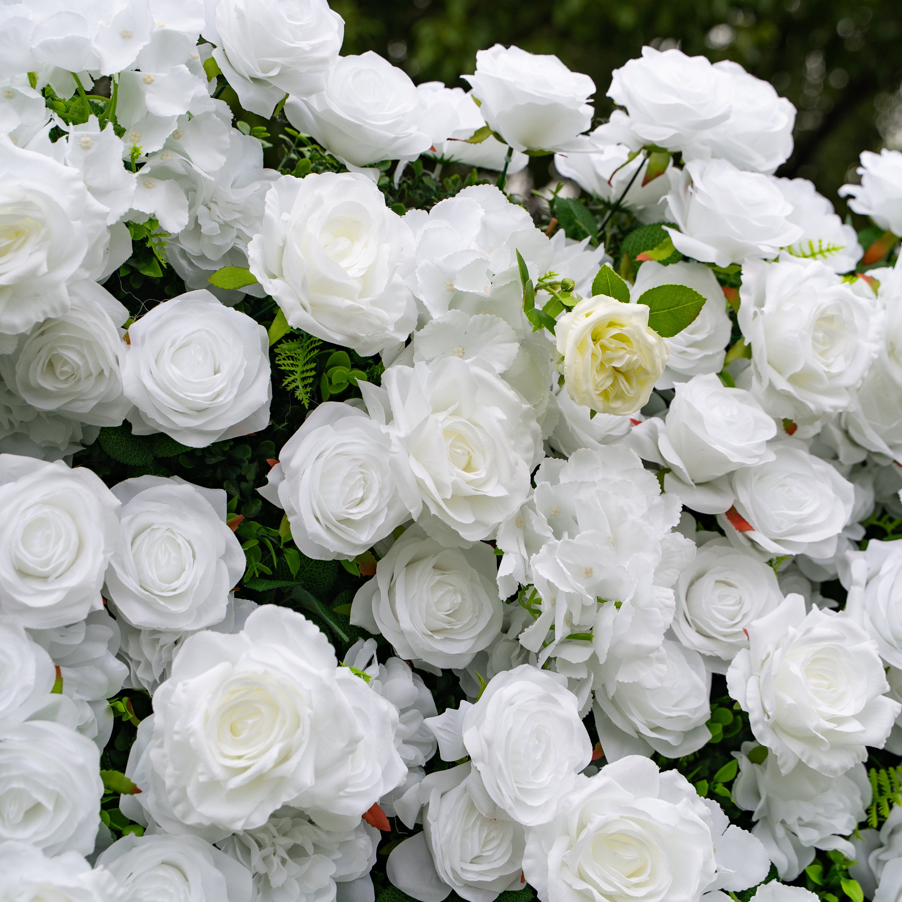 Linen：3D Fabric Artificial rolling up curtain flower wall (In US Stock5-7 Days Delivered)