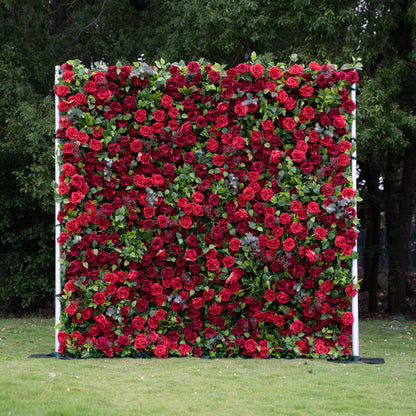 Rouge：3D Fabric Artificial rolling up curtain flower wall (In US Stock5-7 Days Delivered)