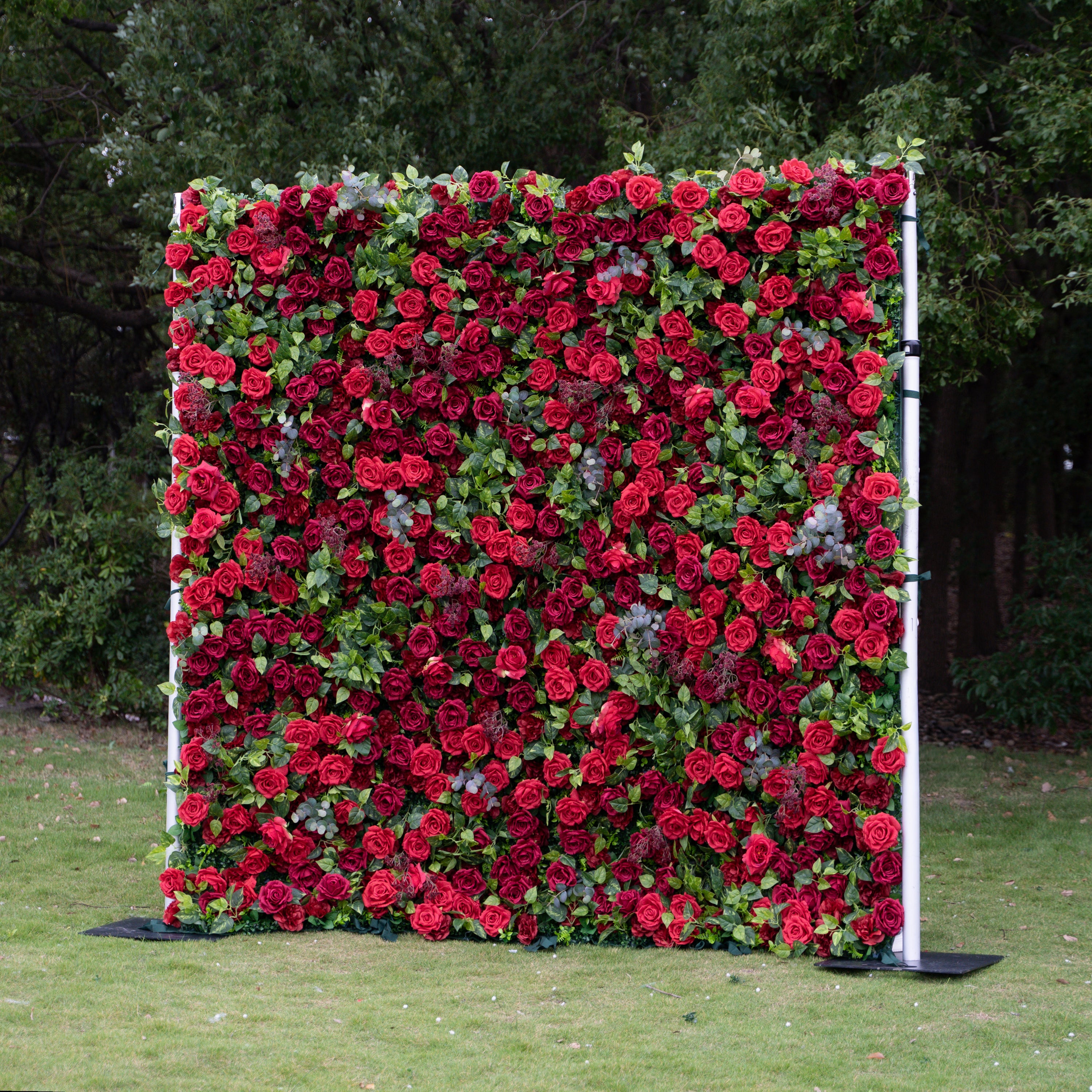Rouge：3D Fabric Artificial rolling up curtain flower wall (In US Stock5-7 Days Delivered)