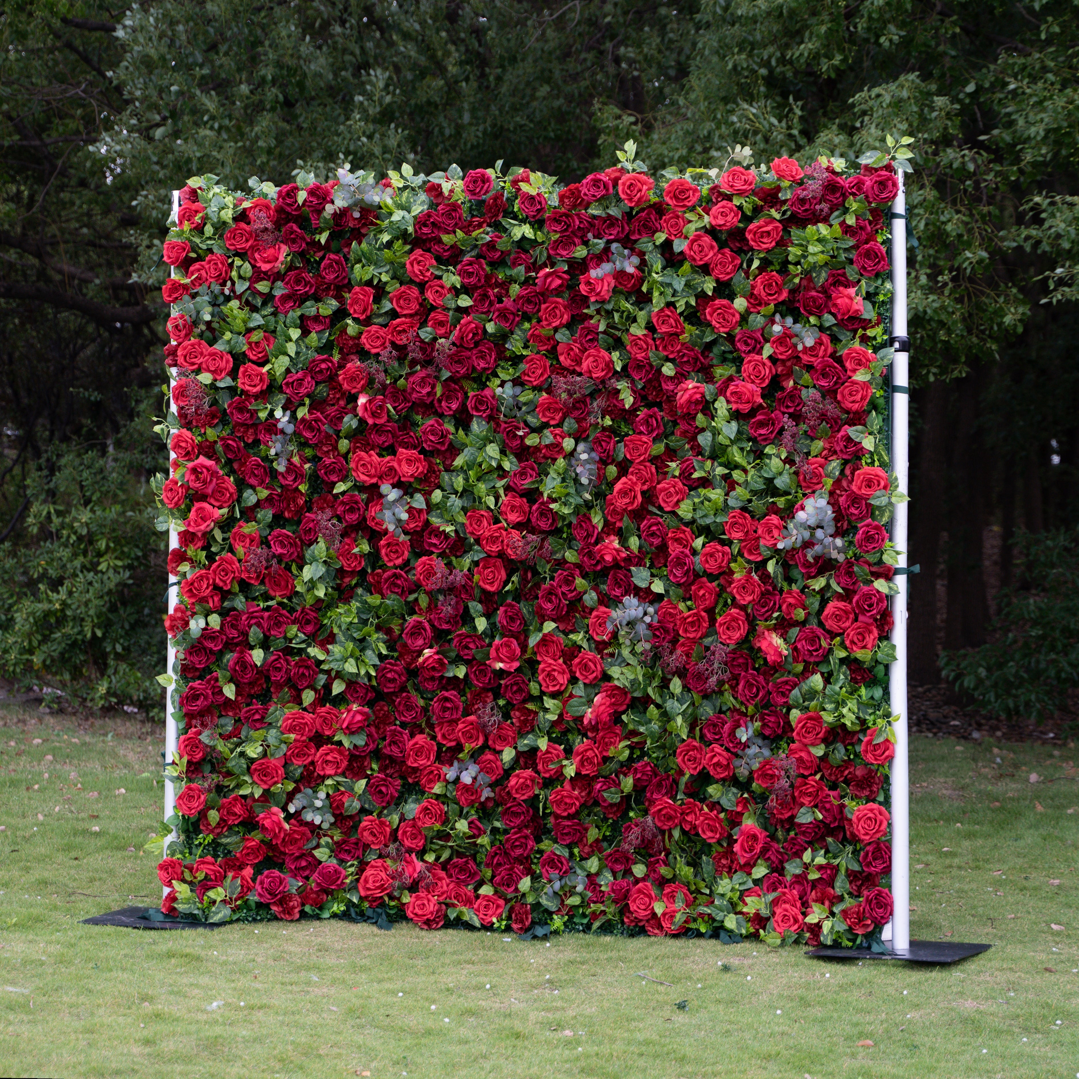 Rouge：3D Fabric Artificial rolling up curtain flower wall (In US Stock5-7 Days Delivered)