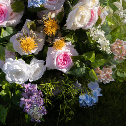 Power：5D Fabric Artificial rolling up curtain flower wall