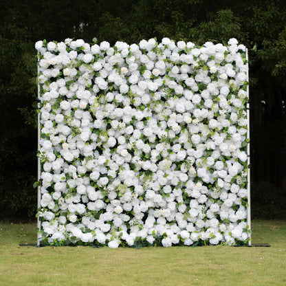 Eira：3D Fabric Artificial rolling up curtain flower wall (In US Stock5-7 Days Delivered)