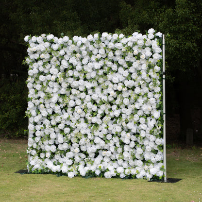 Eira：3D Fabric Artificial rolling up curtain flower wall (In US Stock5-7 Days Delivered)