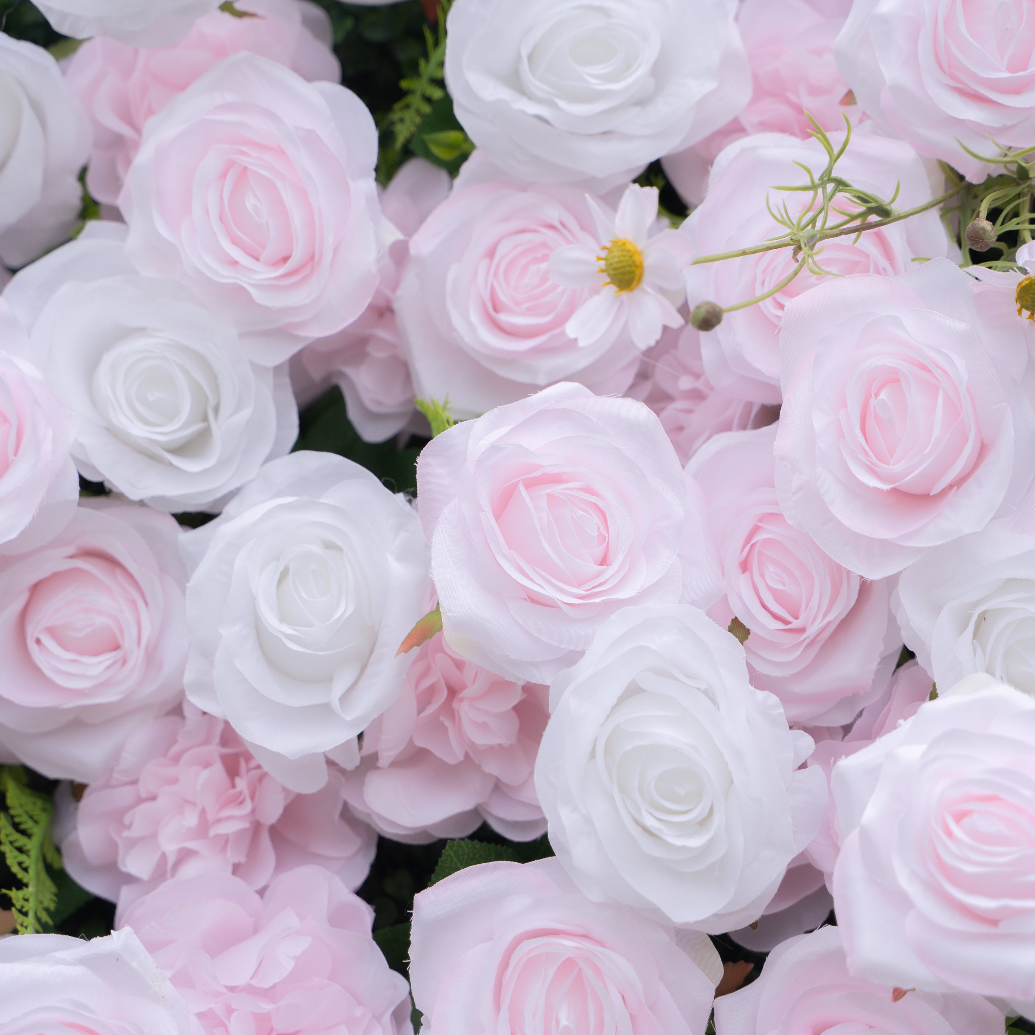 Whitepink: 3D Layered Flower Wall - Luxury Silk Rolling Backdrop (In US Stock 5-7 Days Delivered)