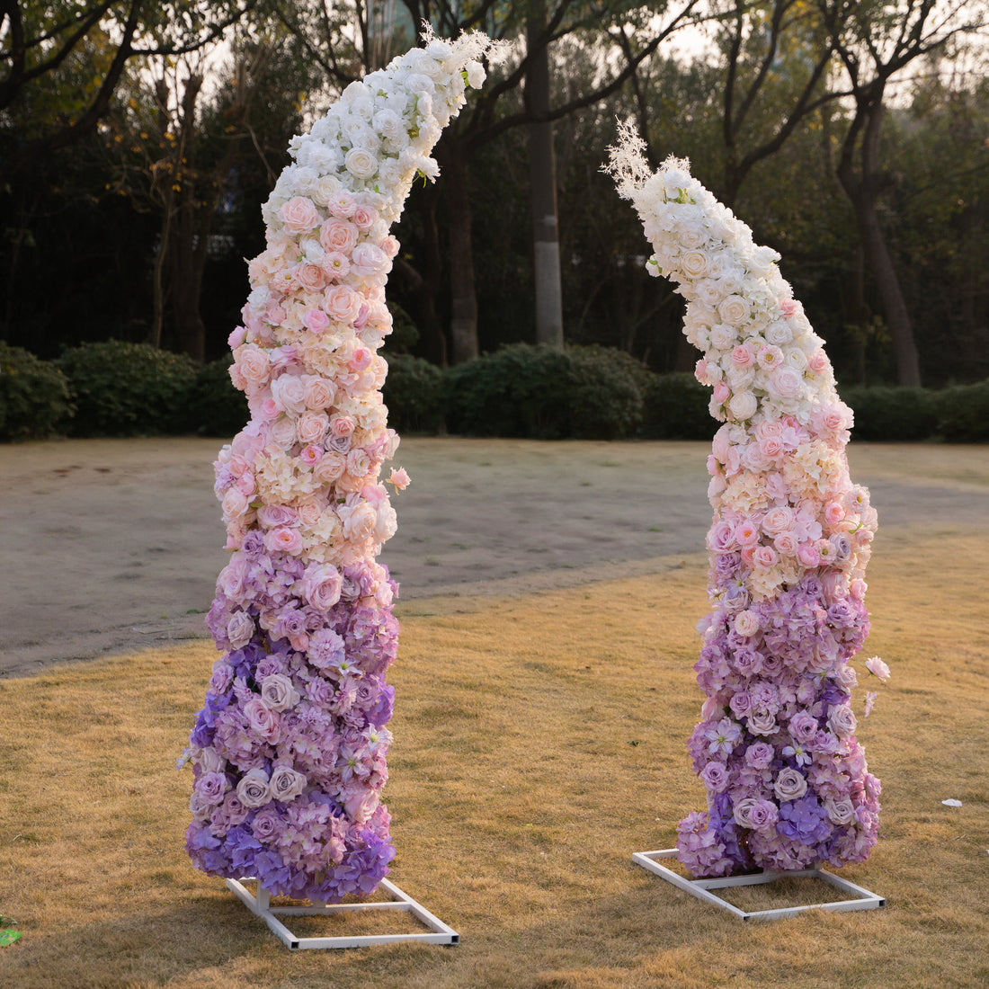 Lavender Hush Flower Arch including Frame for Wedding Party Event Backdrop Decoration(Ready to Ship in USA Only)