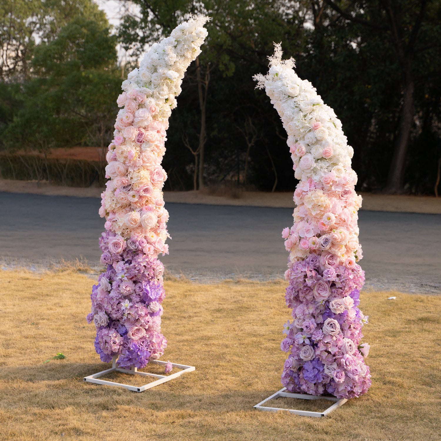 Lavender Hush Flower Arch including Frame for Wedding Party Event Backdrop Decoration(Ready to Ship in USA Only)