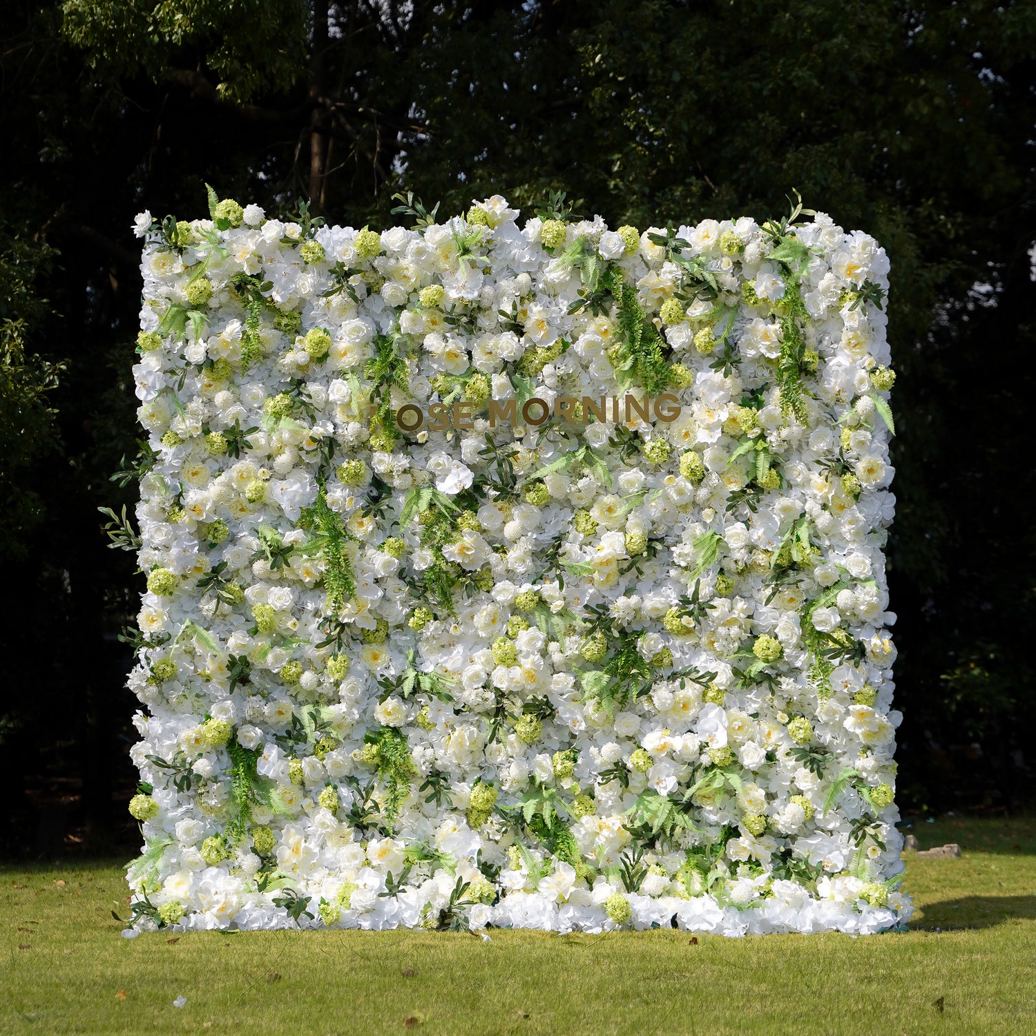 Fairy 5D Garden Series New Fabric Artificial rolling up curtain flower wall Rose Morning