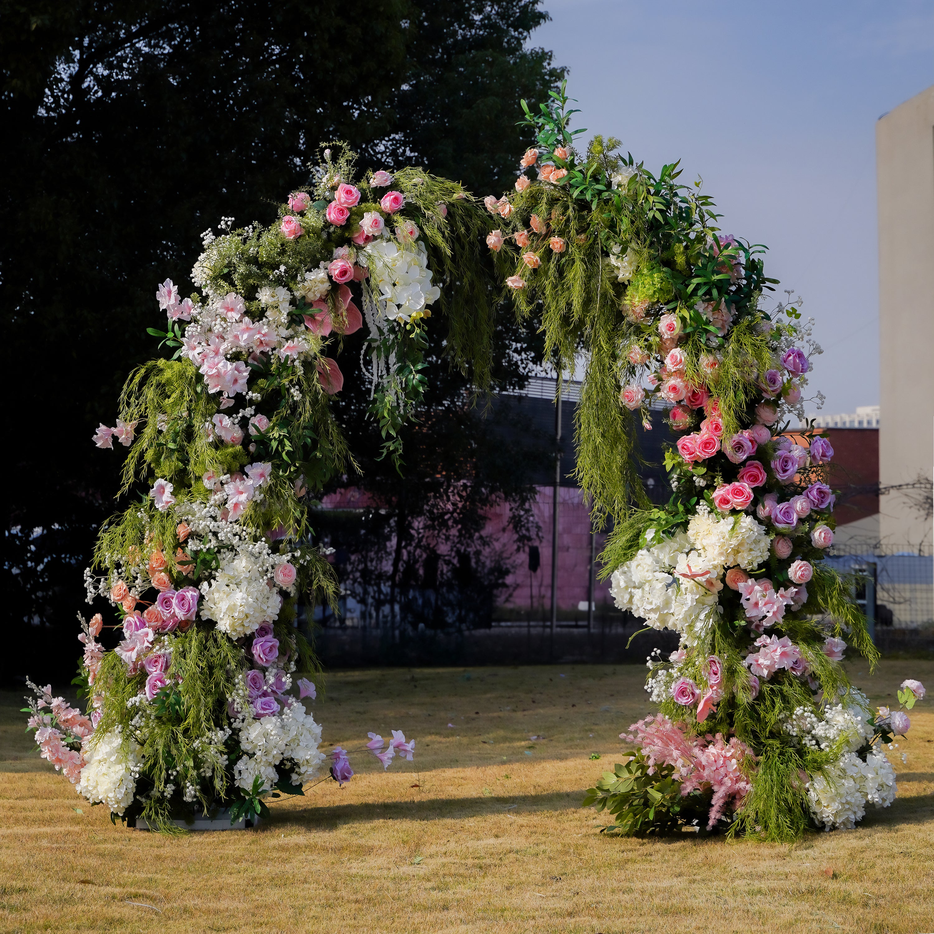 Mabry : Rose Morning Floral Arch Decoration Including Frame for Wedding and Events Decoration