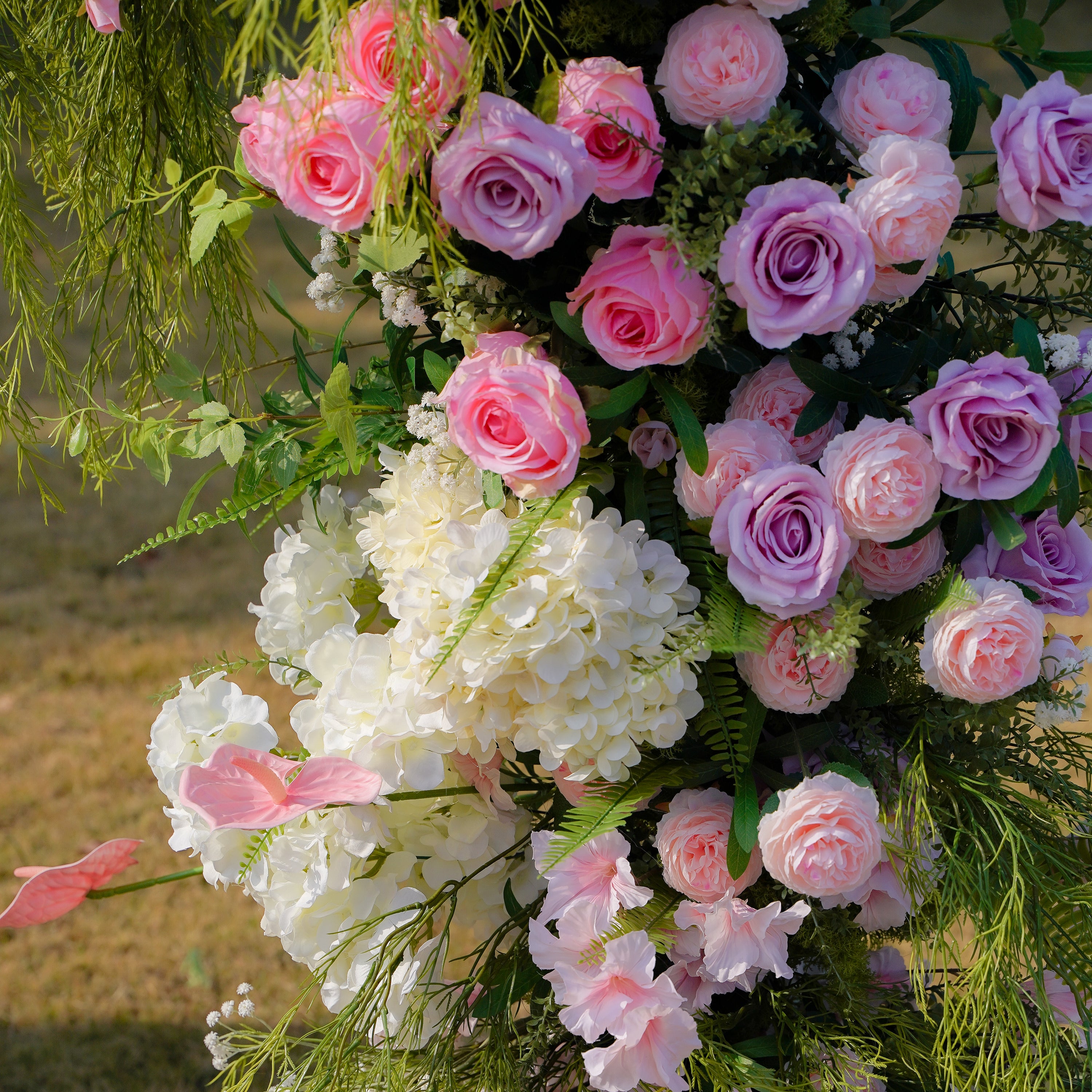 Mabry : Rose Morning Floral Arch Decoration Including Frame for Wedding and Events Decoration