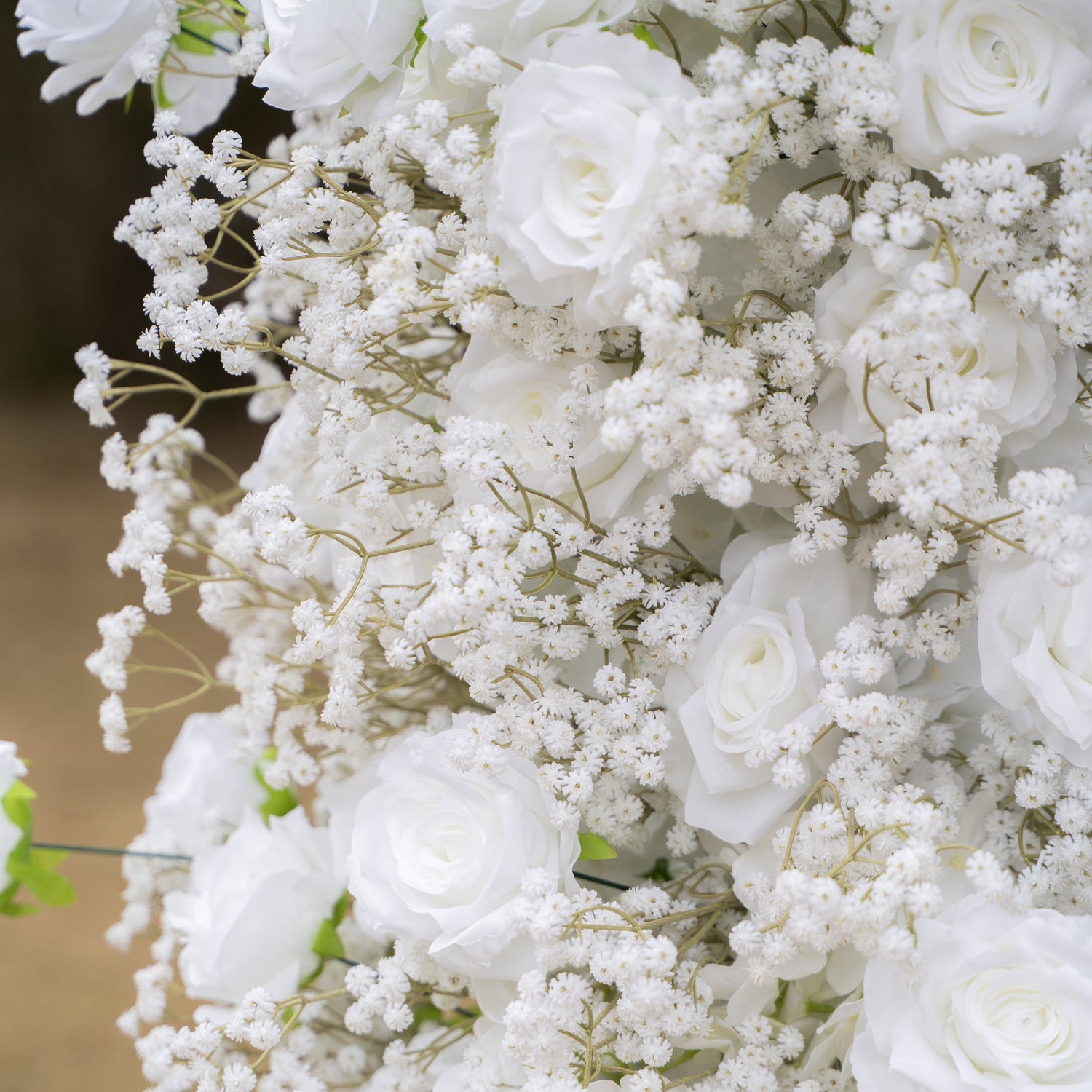 White Stars: White Luxury Horn Shaped Flower Arch with Frame for Wedding Party Event Backdrop Decoration(In Us Stock 5-7 Days Deliveried)