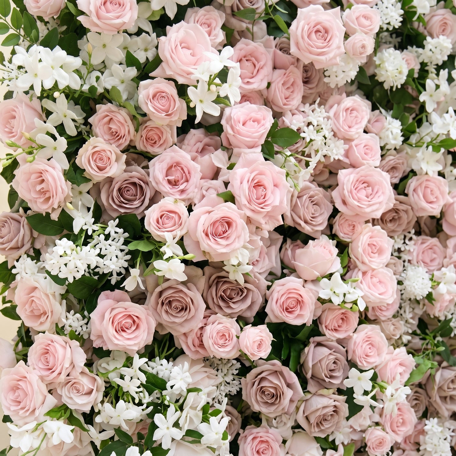 Daellena:Luxury 5D Roll-up Dusty Pink&amp;White Flower Wall for Wedding&amp;Events Decor daellena detail 1