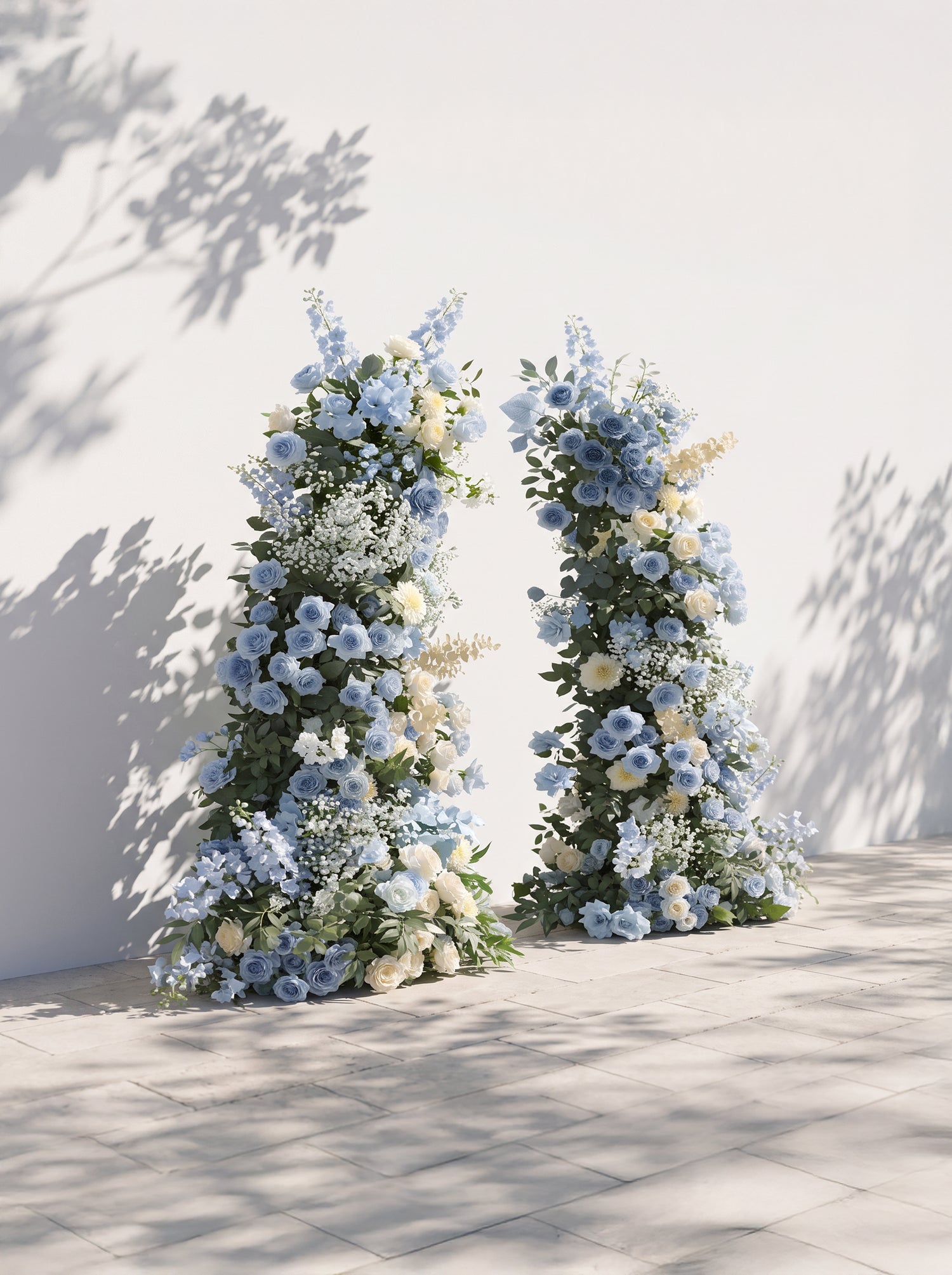 Davildelle Luxury Horn Shaped Flower Arch with Frame for Wedding Party Event Backdrop Decoration — left view