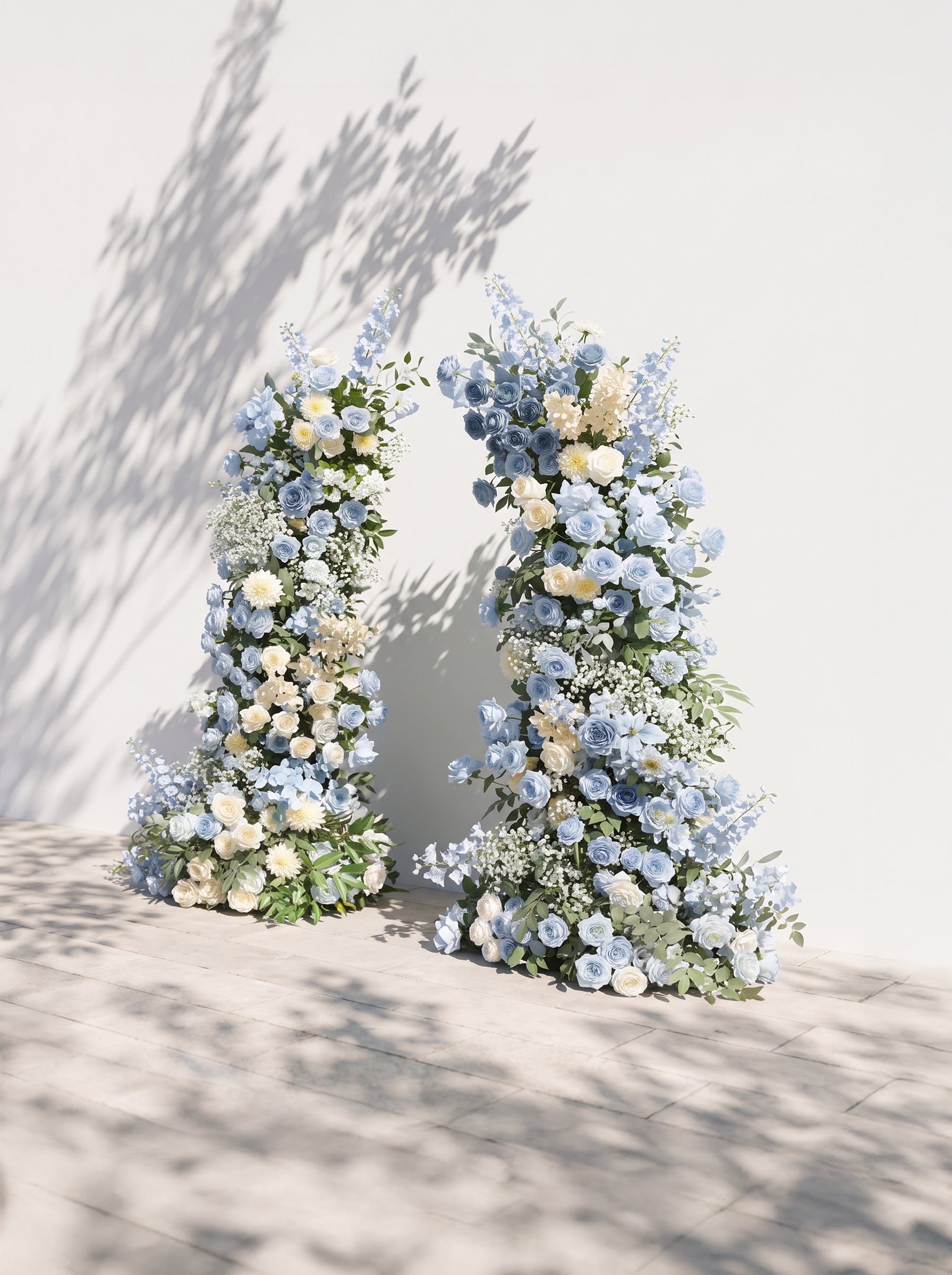 Davildelle Luxury Horn Shaped Flower Arch with Frame for Wedding Party Event Backdrop Decoration — right view