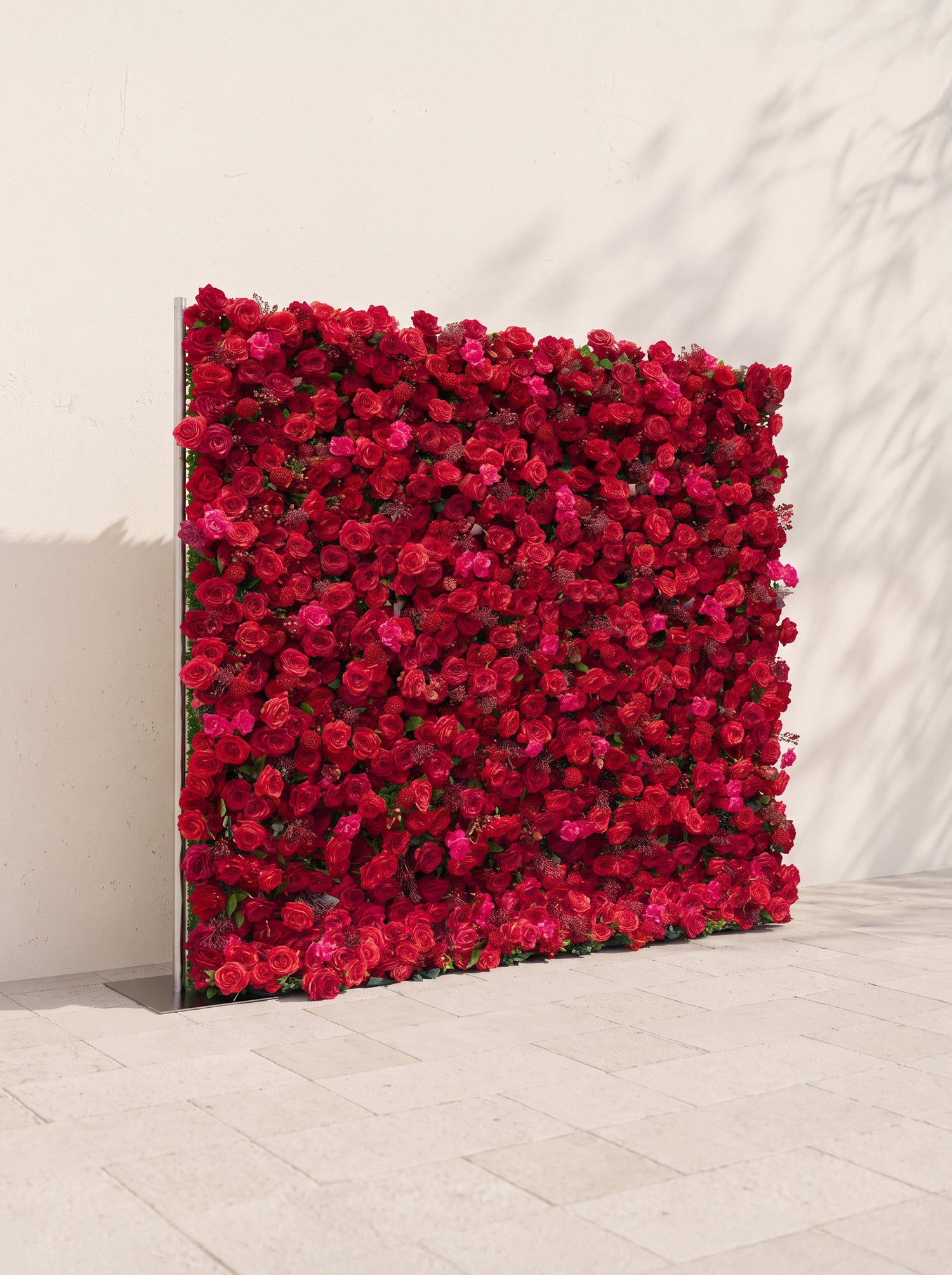 Davilella 5D Fabric Artificial rolling up curtain flower wall — left view
