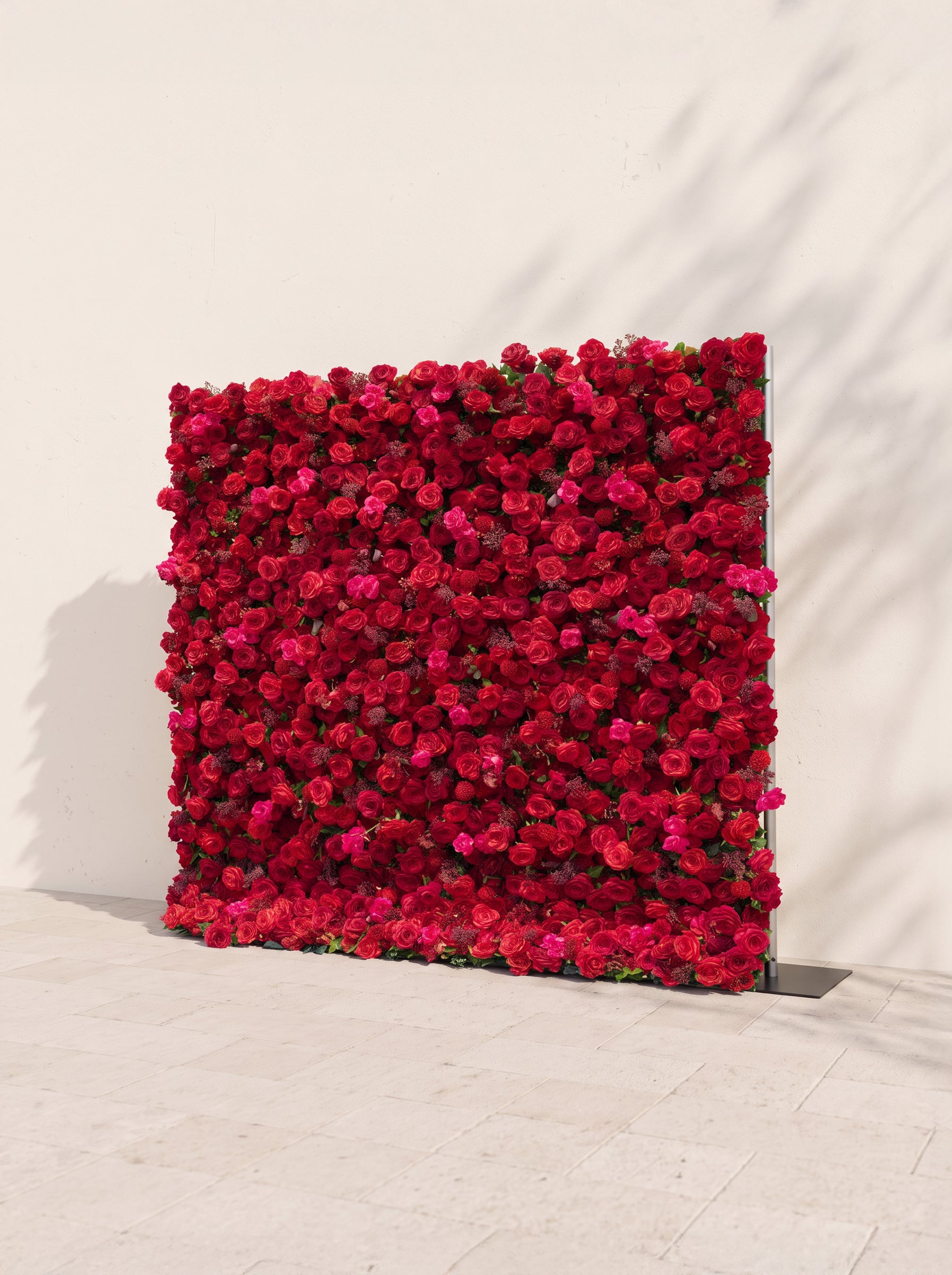 Davilella 5D Fabric Artificial rolling up curtain flower wall — right view