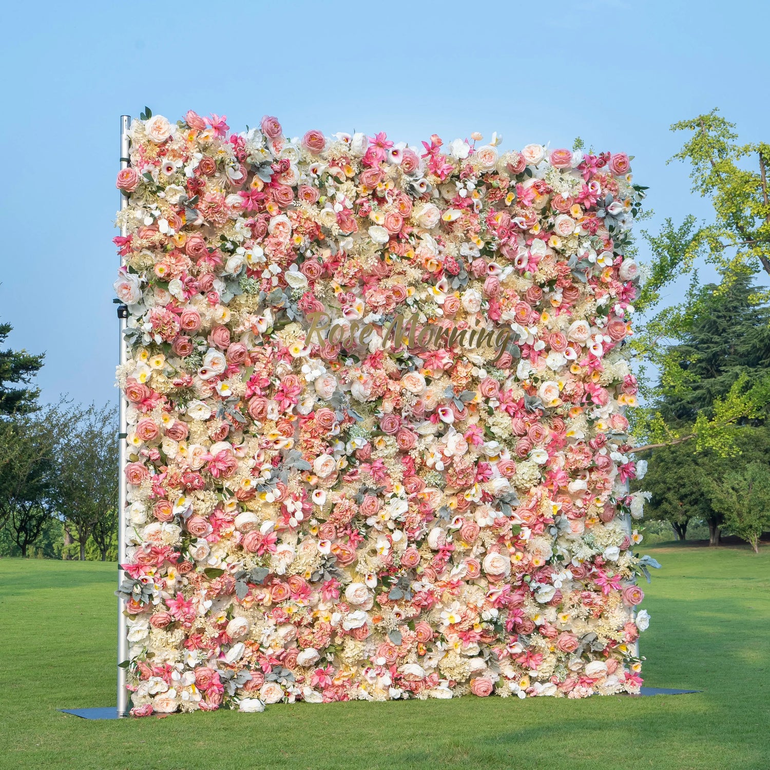 Debby：5D Garden Series Artificial rolling up curtain flower wall