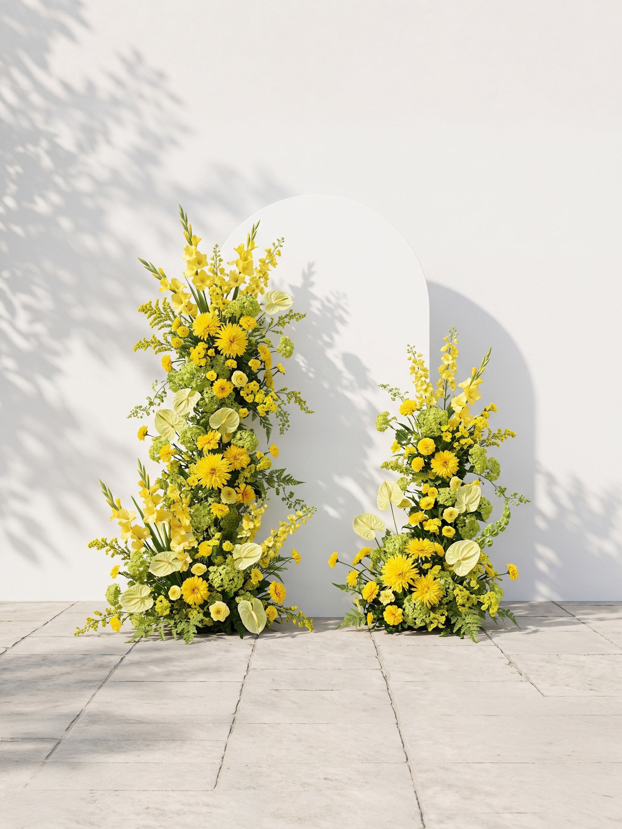 Dorlisse:  Wedding Background Arch Pillar Decorative Flower Row Excluding Frame — front view