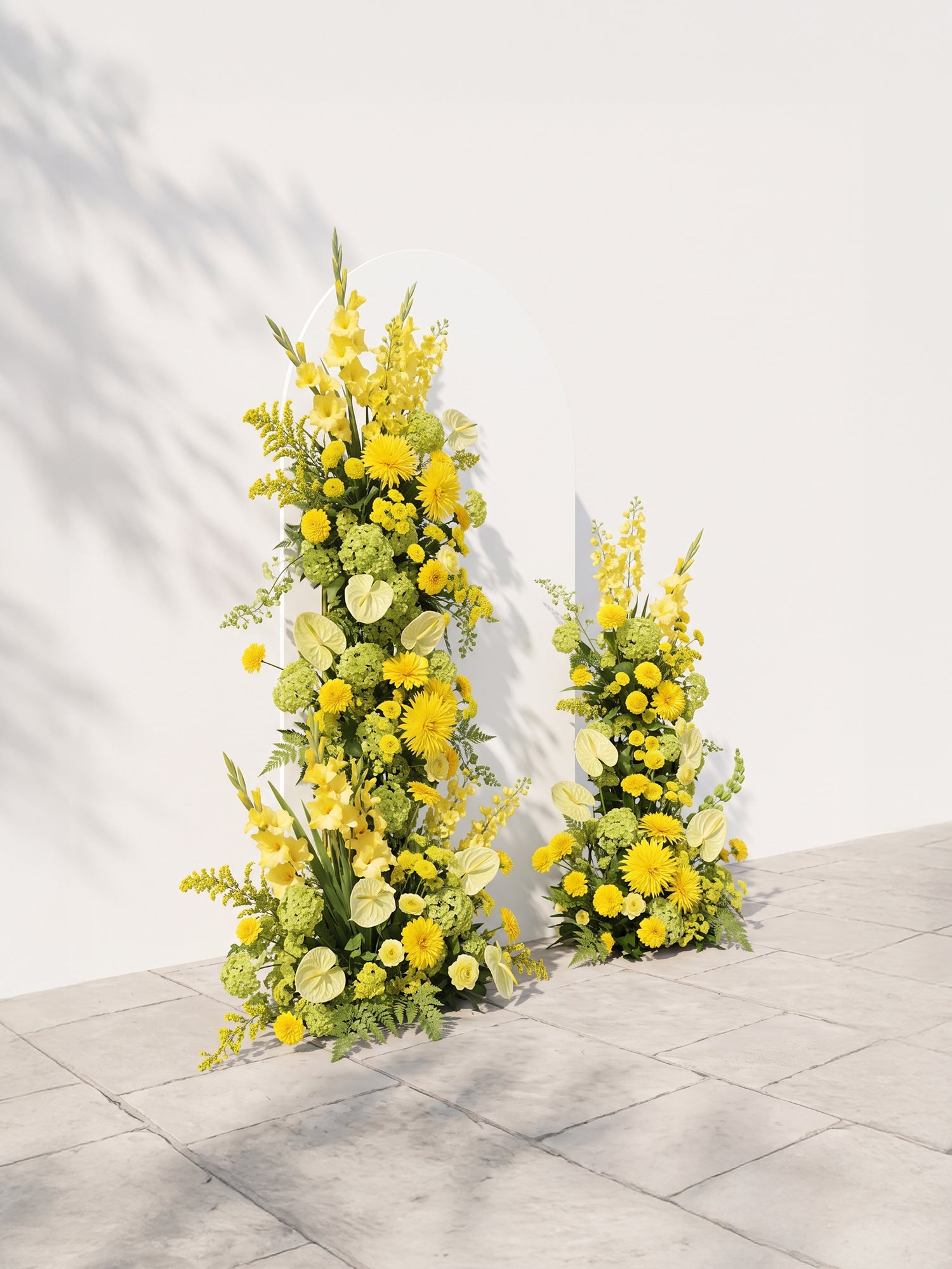 Dorlisse:  Wedding Background Arch Pillar Decorative Flower Row Excluding Frame — left view