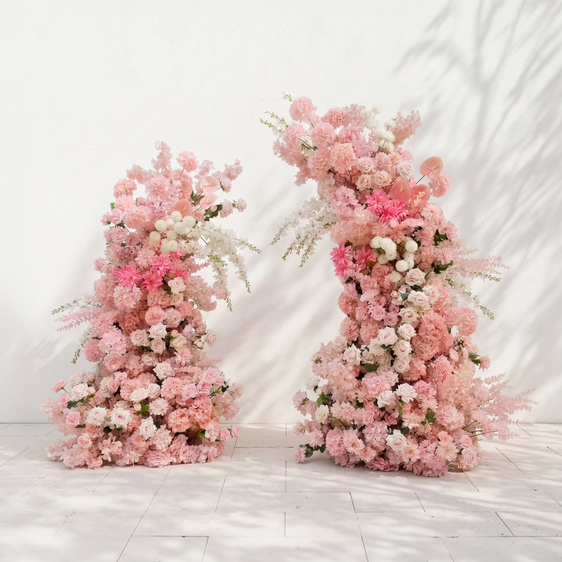 Dorsola:Luxury Blush Pink Color Flower Arch for Weddings&amp;Event Decor Including Frame dorsola front