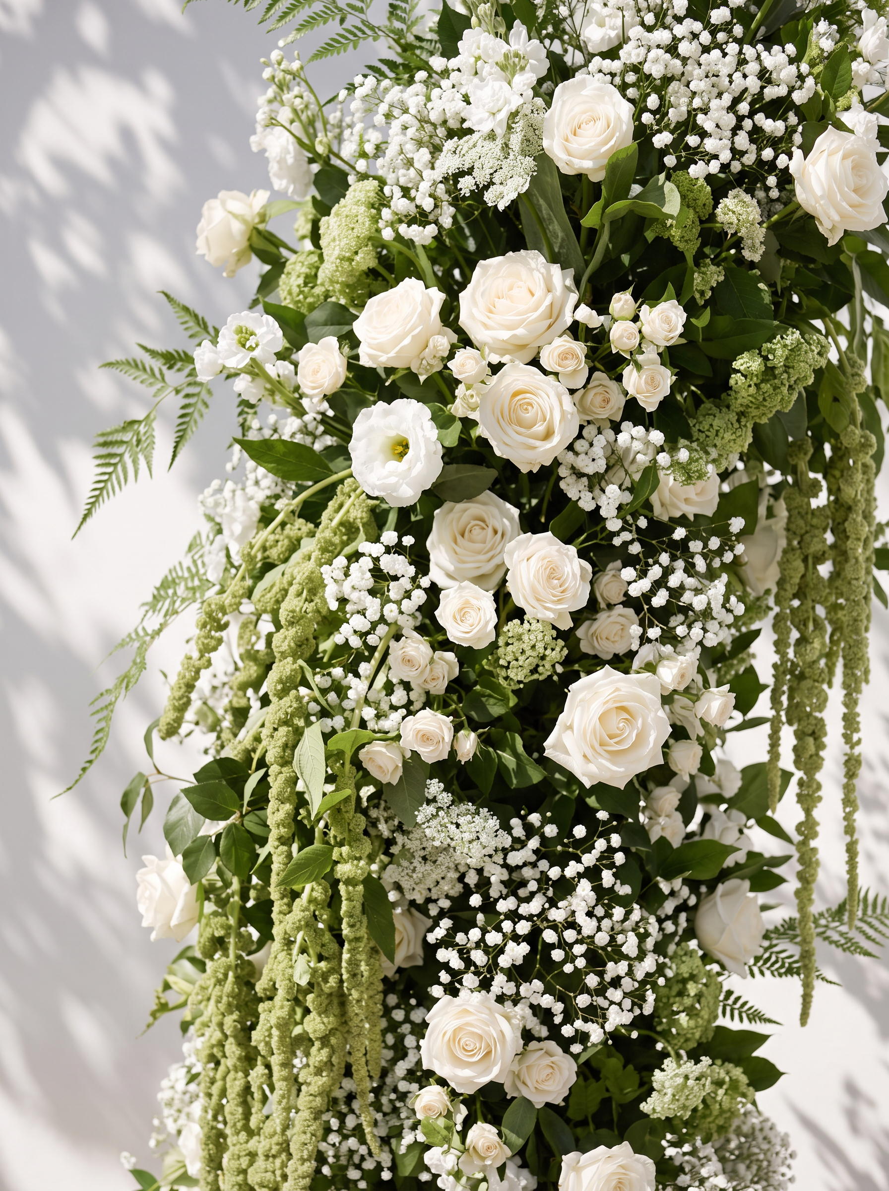Dorviane Luxury Horn Shaped Flower Arch with Frame for Wedding Party Event Backdrop Decoration — floral detail