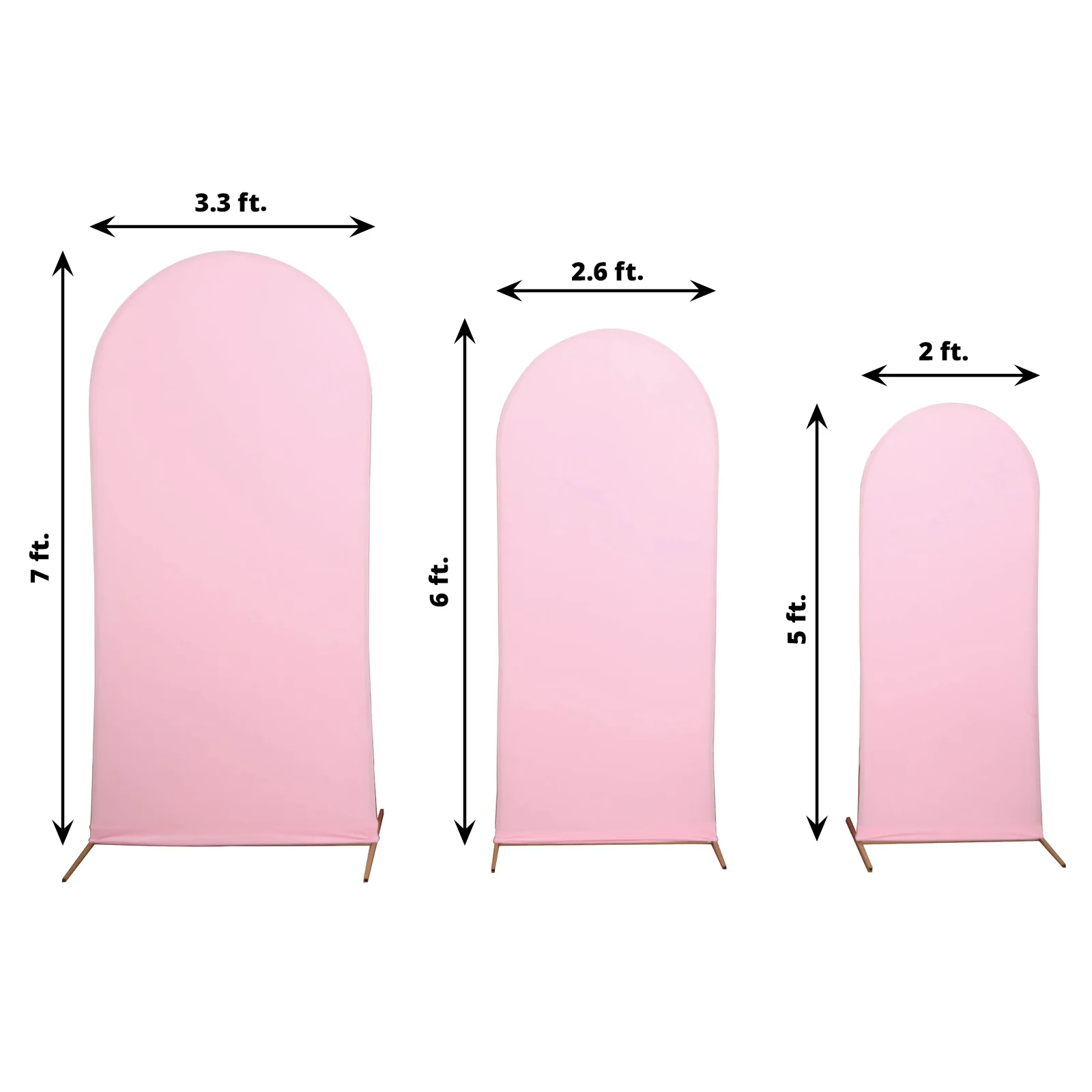 2023 Matte Pink Spandex Fitted Wedding Arch Covers For Round Top Backdrop Stands Rose Morning