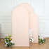 2023 Matte Blush Rose Spandex Fitted Wedding Arch Covers For Round Top Backdrop Stands Rose Morning