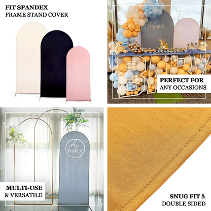 2023 Mixed Natural Spandex Wedding Arch Covers For Round Top Backdrop Stands Rose Morning