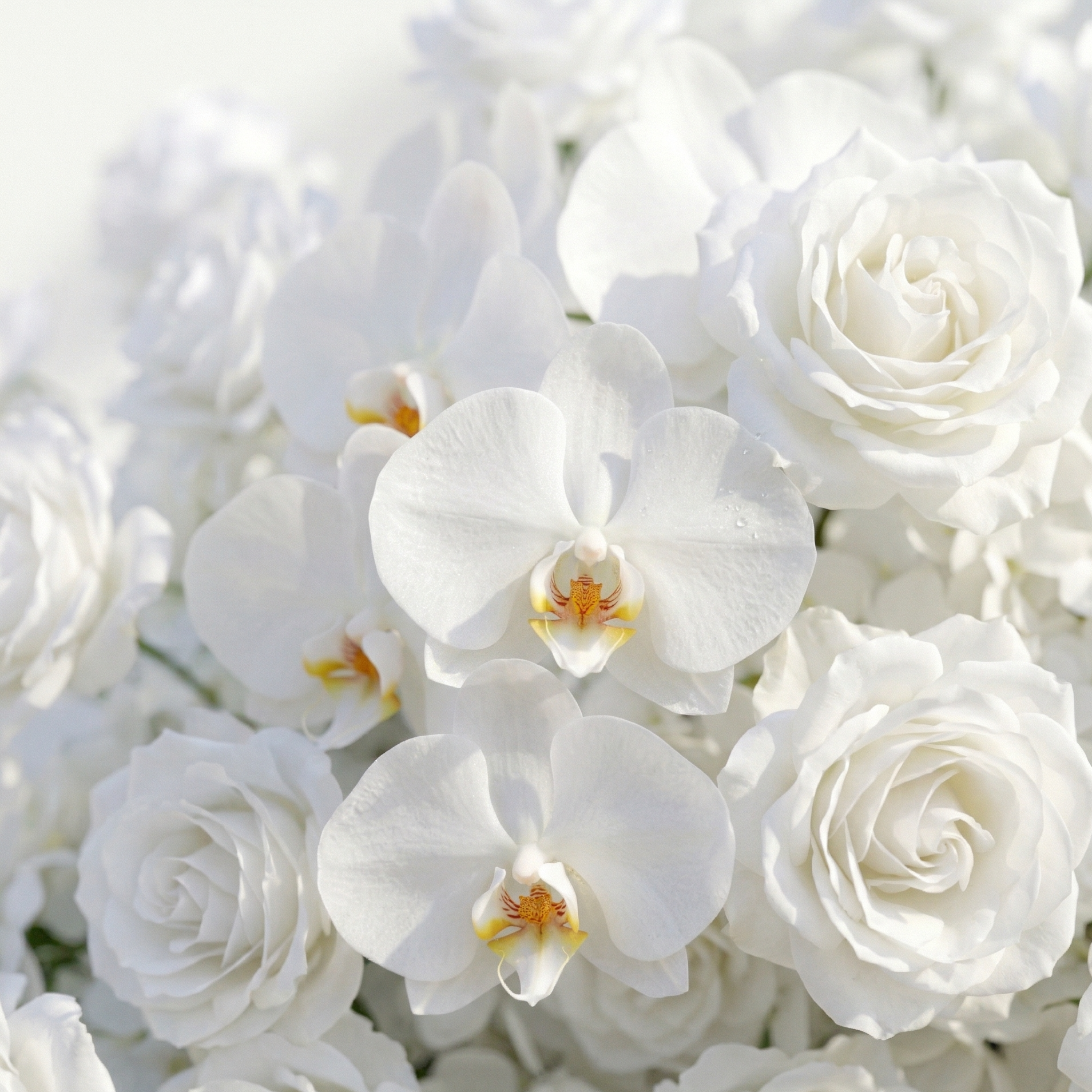 Elvani: Luxury Ivory Heart-Shaped Orchid Artificial Floral Arch Decor for Dreamy Proposals &amp; Weddings