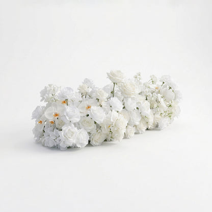 Elvani: Luxury Ivory Heart-Shaped Orchid Artificial Floral Arch Decor for Dreamy Proposals &amp; Weddings