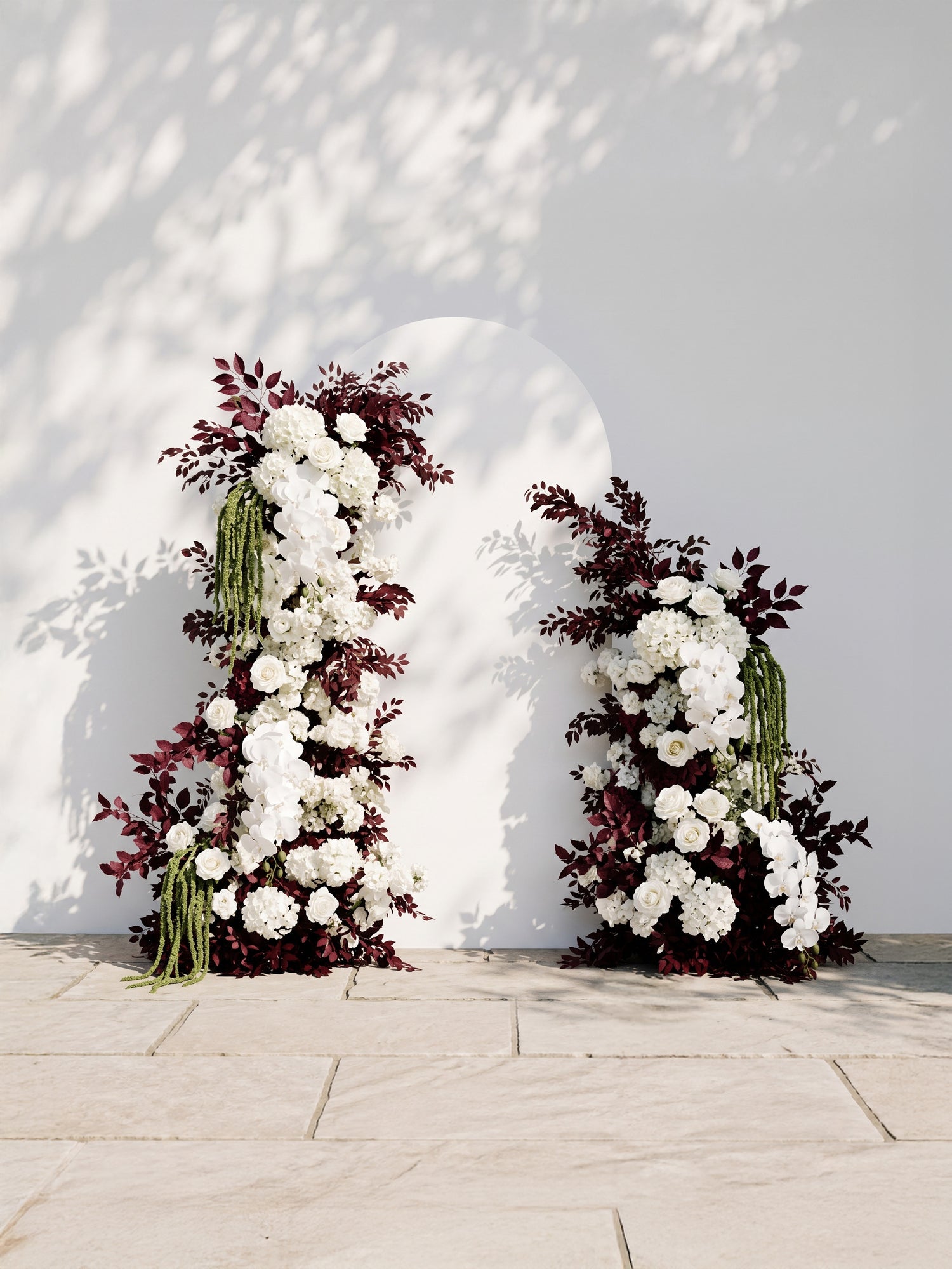 Emberavia: Wedding Background Arch Pillar Decorative Flower Row Excluding Frame — front view