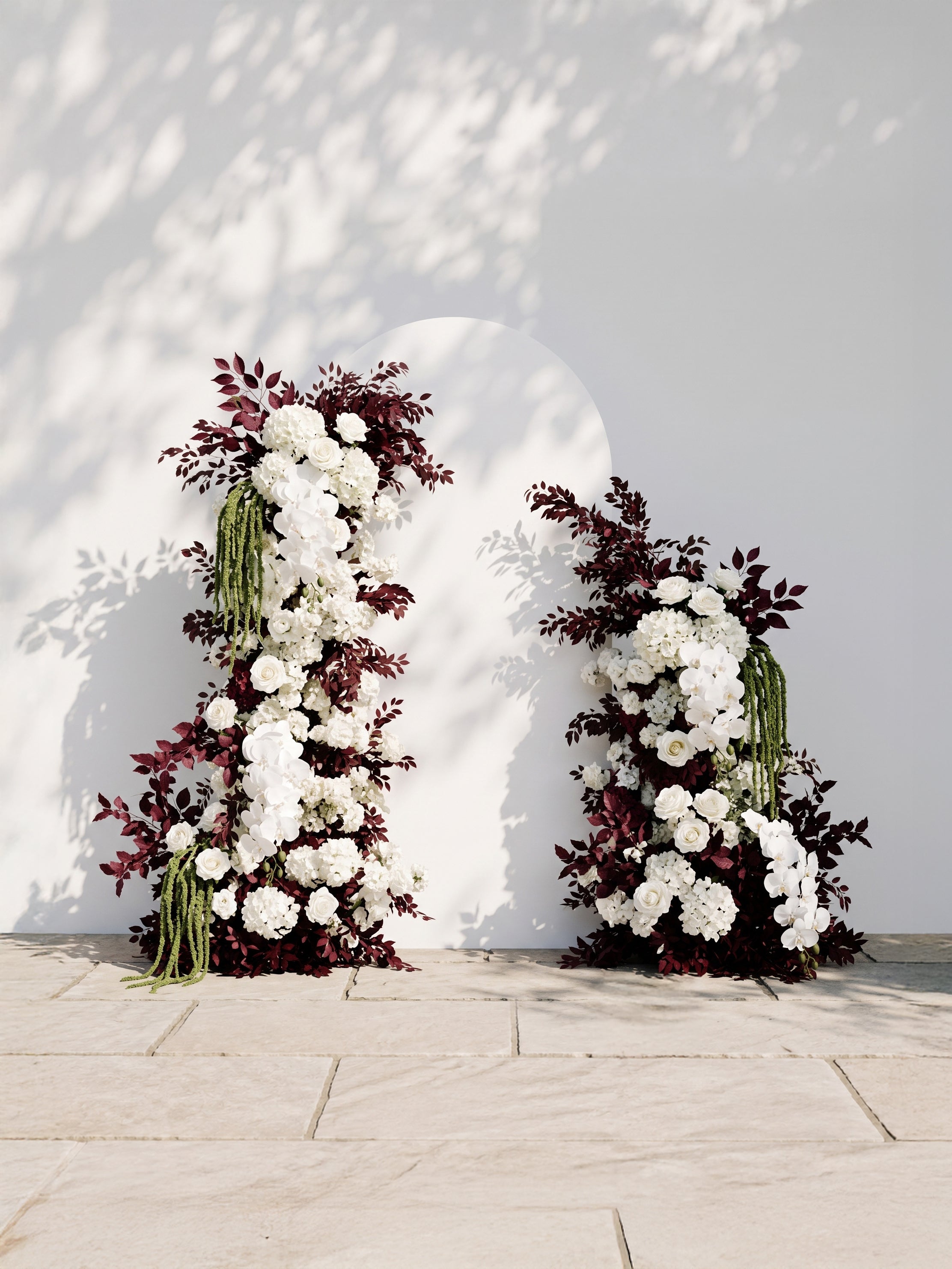 Emberavia: Wedding Background Arch Pillar Decorative Flower Row Excluding Frame — front view