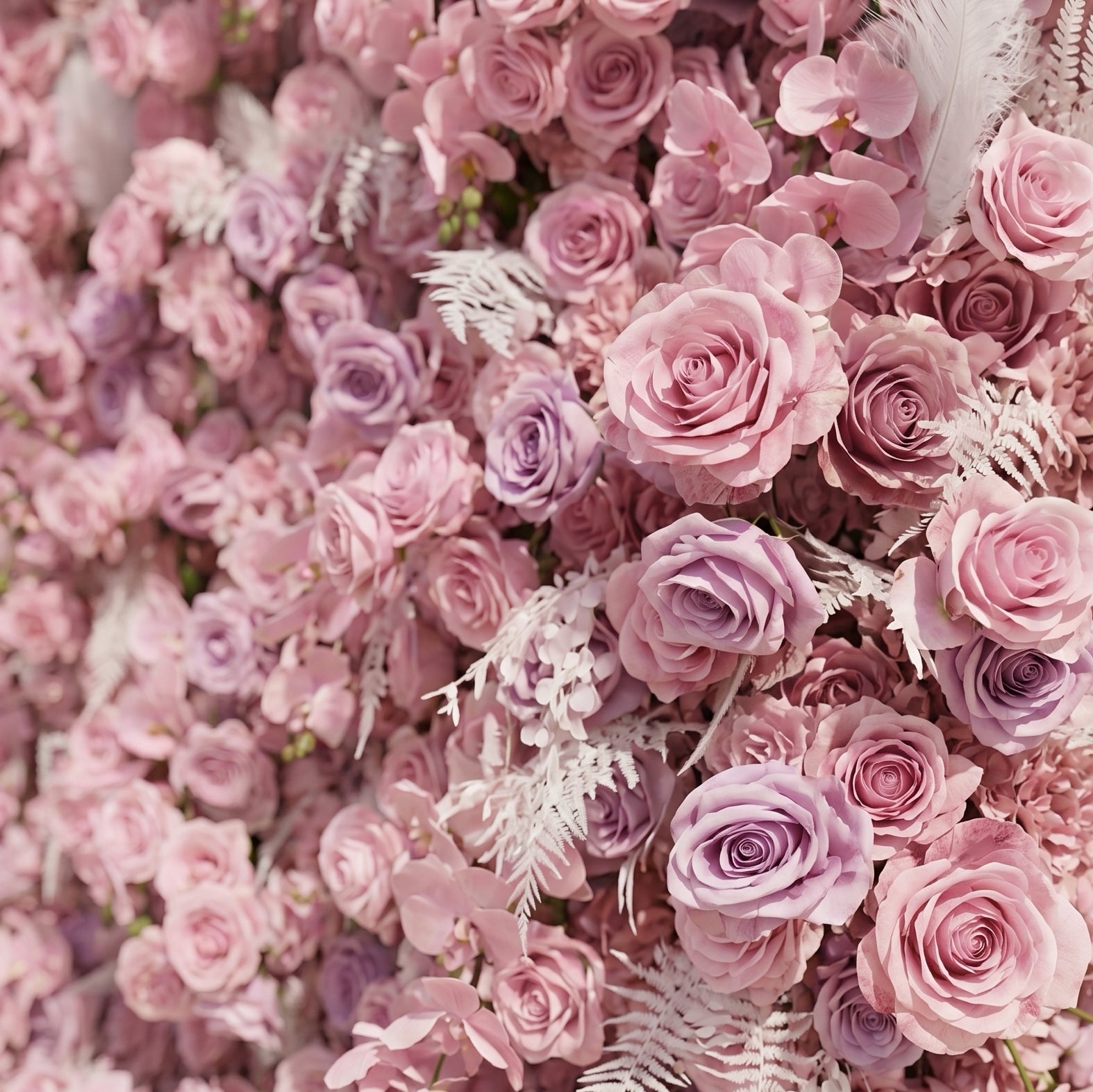Emberiva: Luxury 5D Pink Silk Floral Wall Roll-Up Backdrop for Elegant Minimalist Weddings