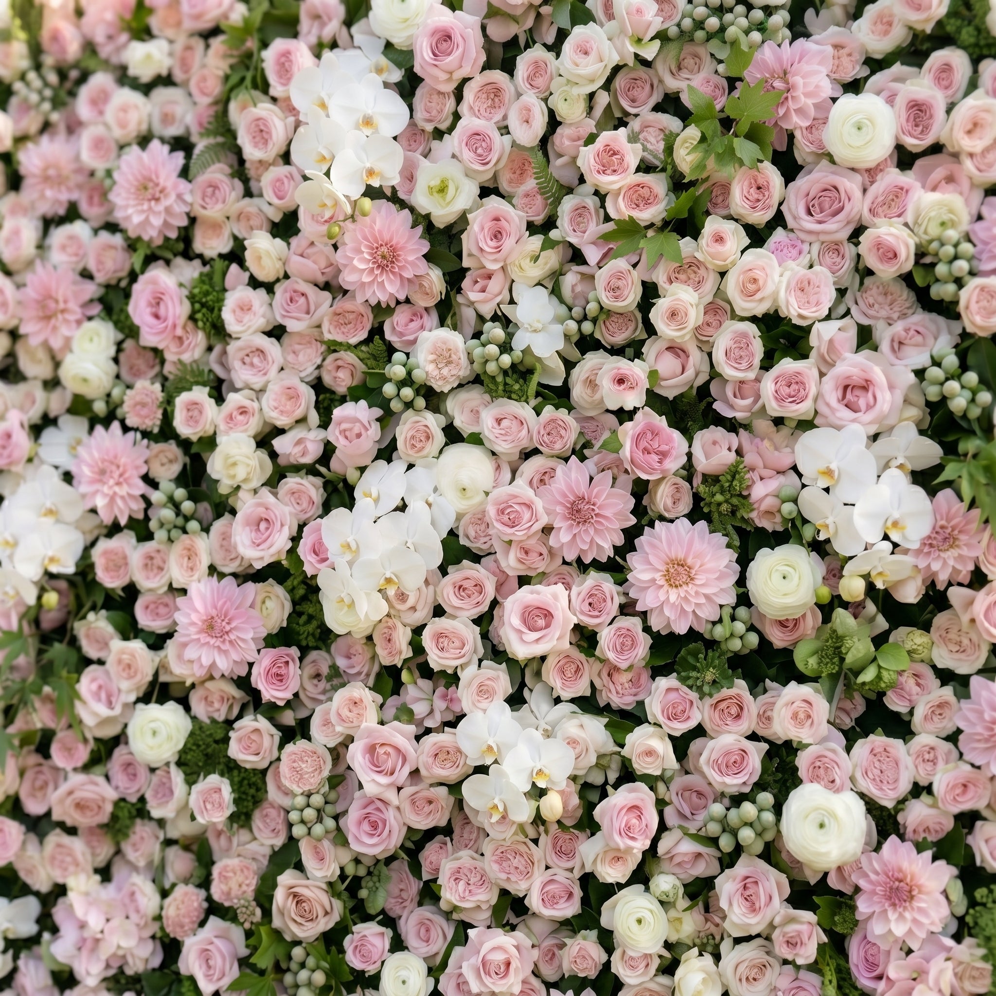 Embervale:Luxury 5D Roll-up Pink&amp;White Flower Wall for Wedding and Events Decor embervale detail 1