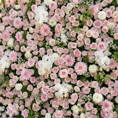 Embervale:Luxury 5D Roll-up Pink&amp;White Flower Wall for Wedding and Events Decor embervale detail 1