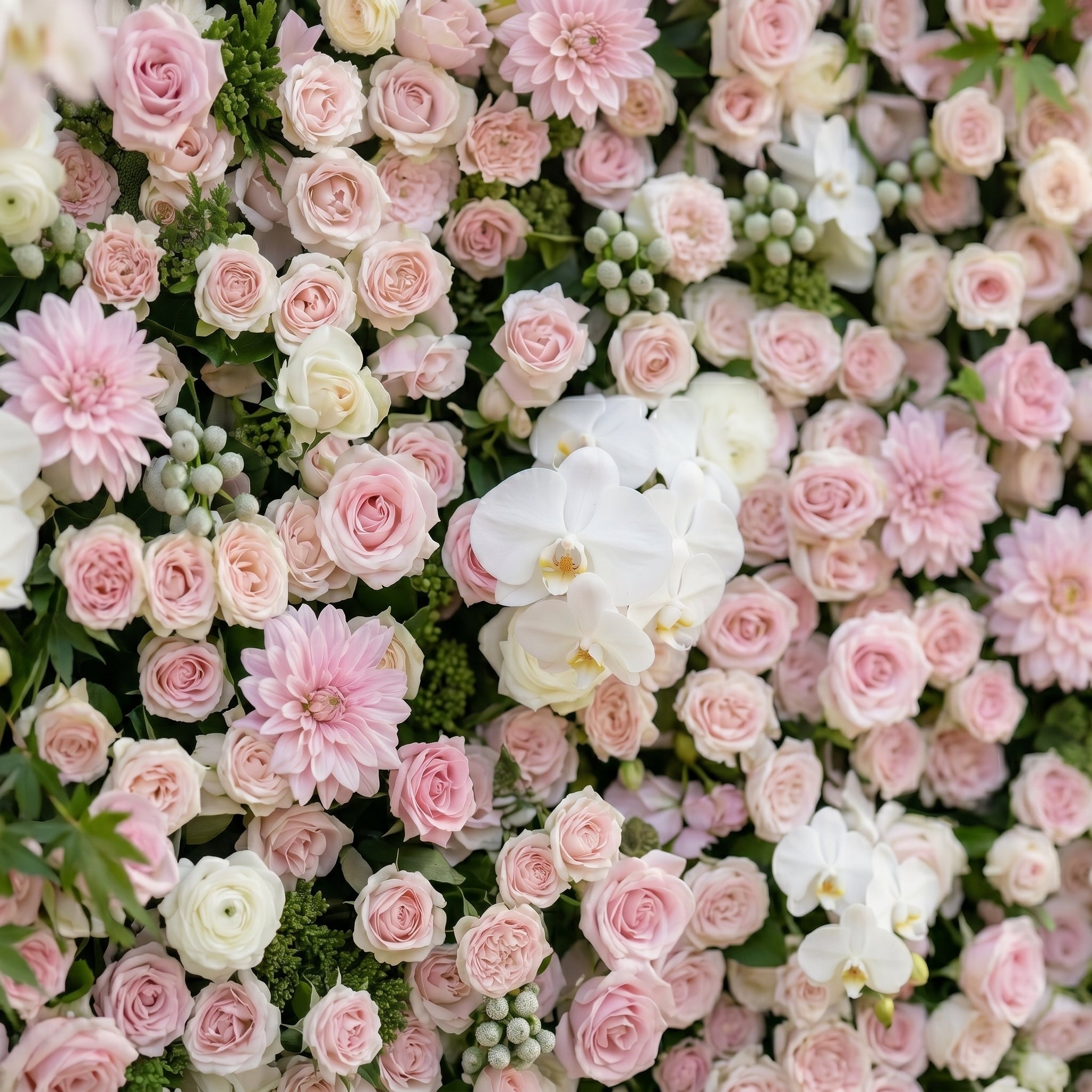 Embervale:Luxury 5D Roll-up Pink&amp;White Flower Wall for Wedding and Events Decor embervale detail 2