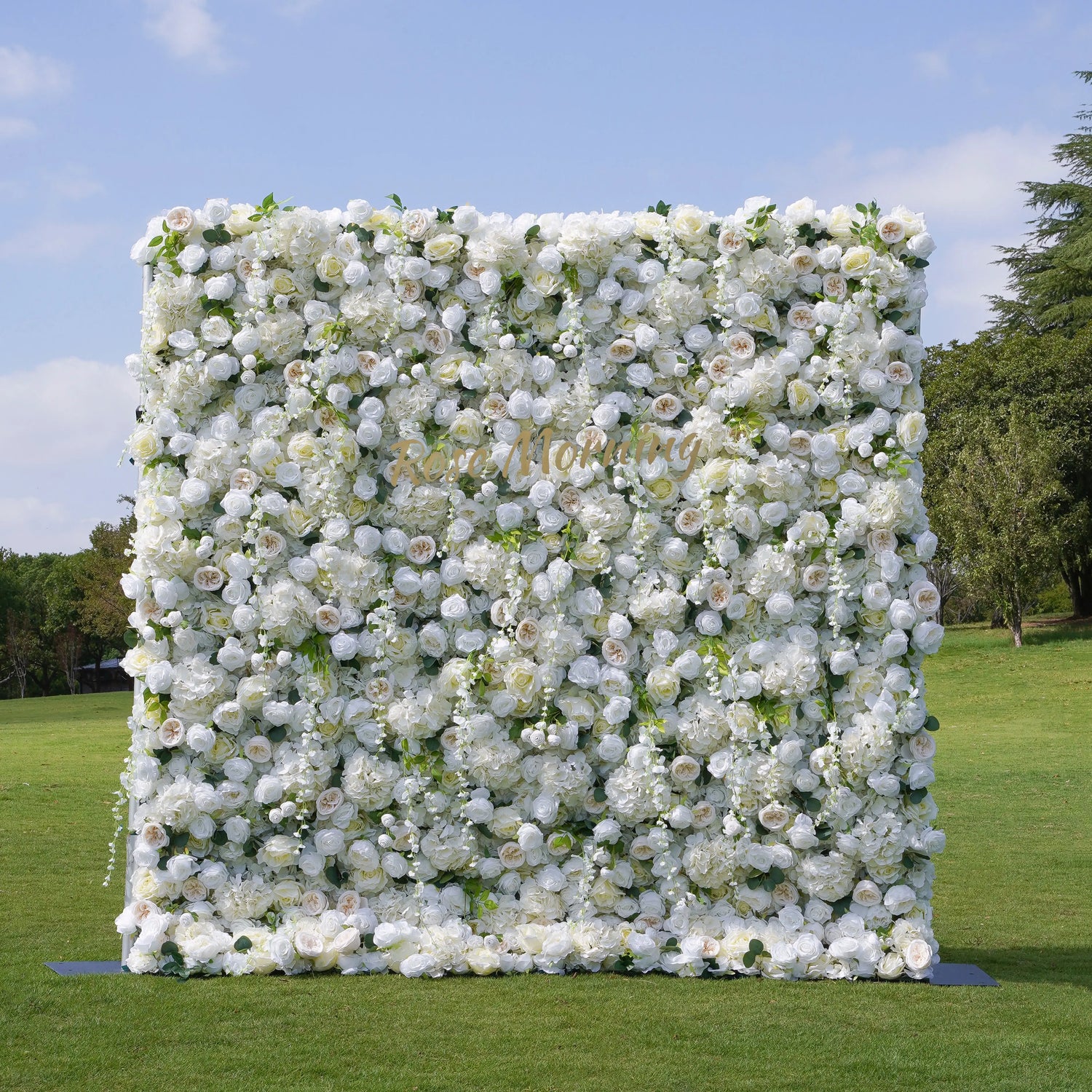 Eve：5D Fabric Artificial rolling up curtain flower wall