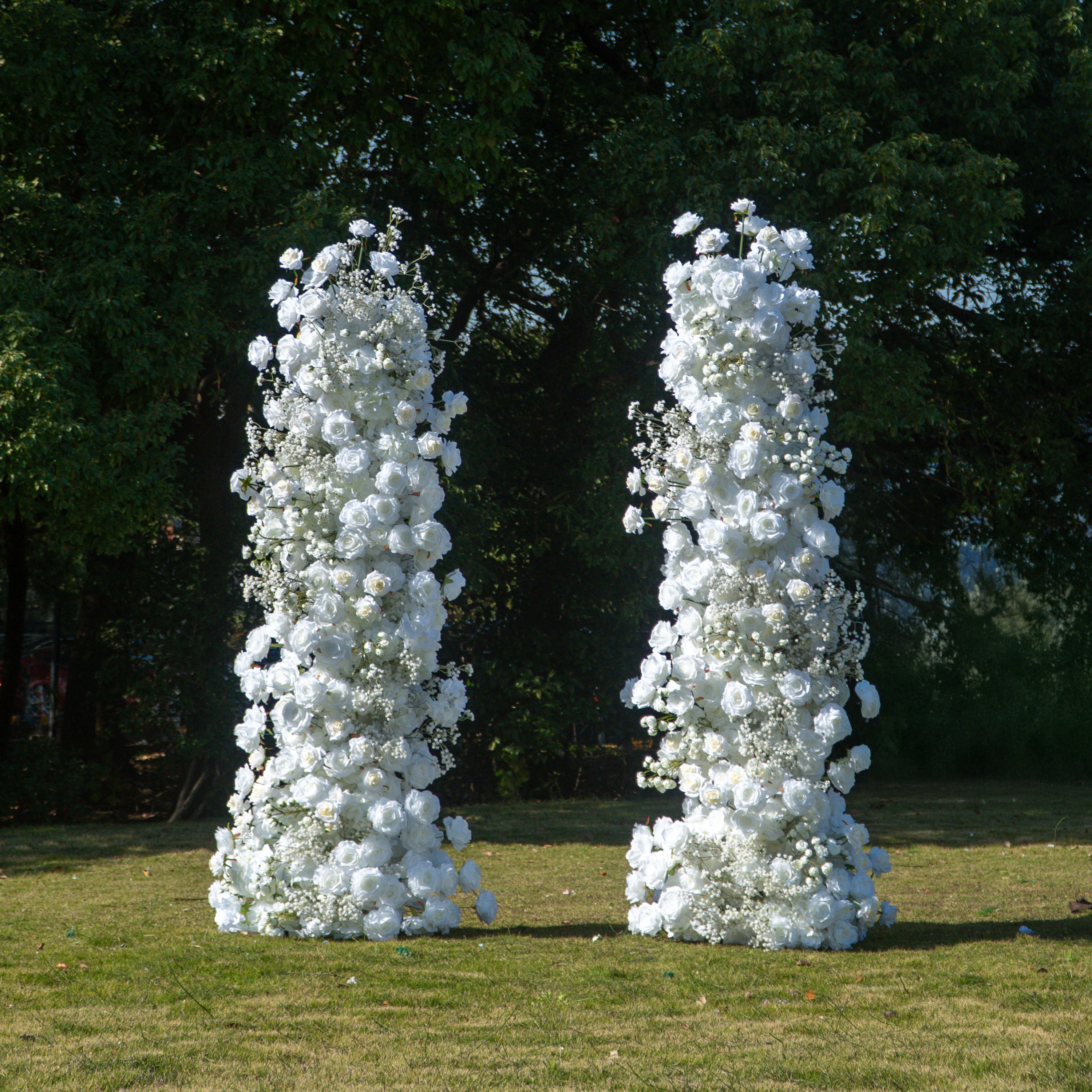 Blessing - White Unique Floral Arch with Frame for Wedding Party Backdrop Decoration