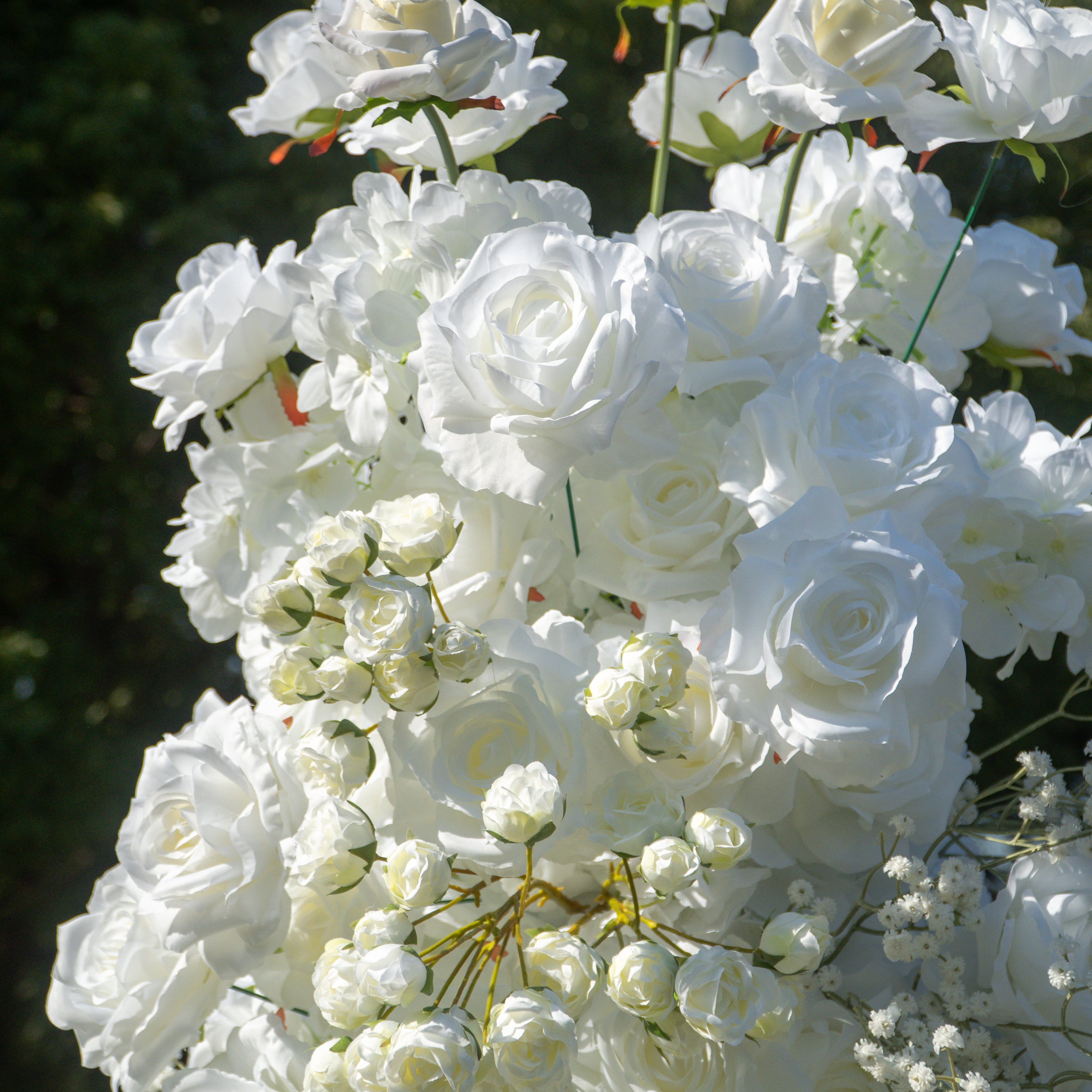 Blessing - White Unique Floral Arch with Frame for Wedding Party Backdrop Decoration