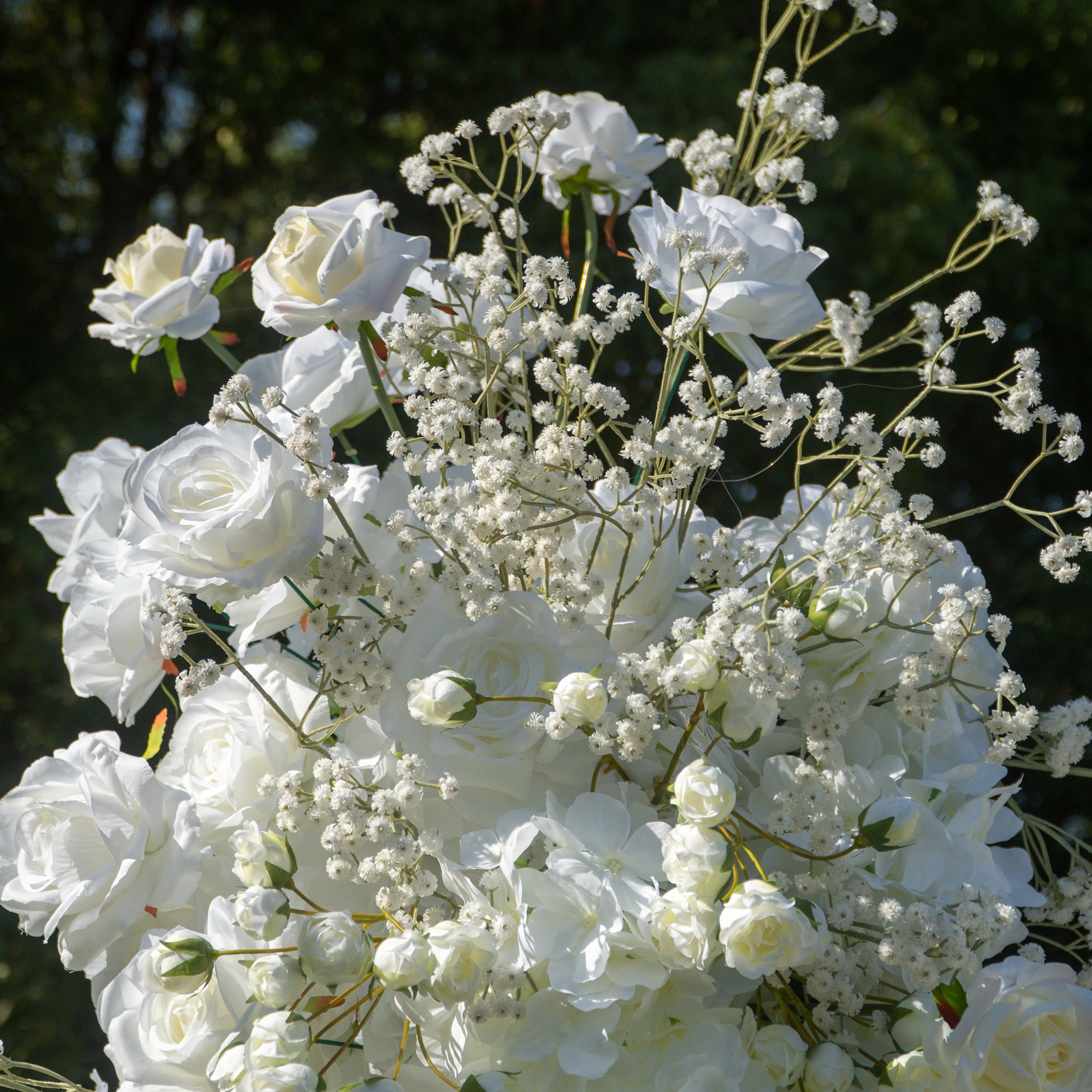 Blessing - White Unique Floral Arch with Frame for Wedding Party Backdrop Decoration