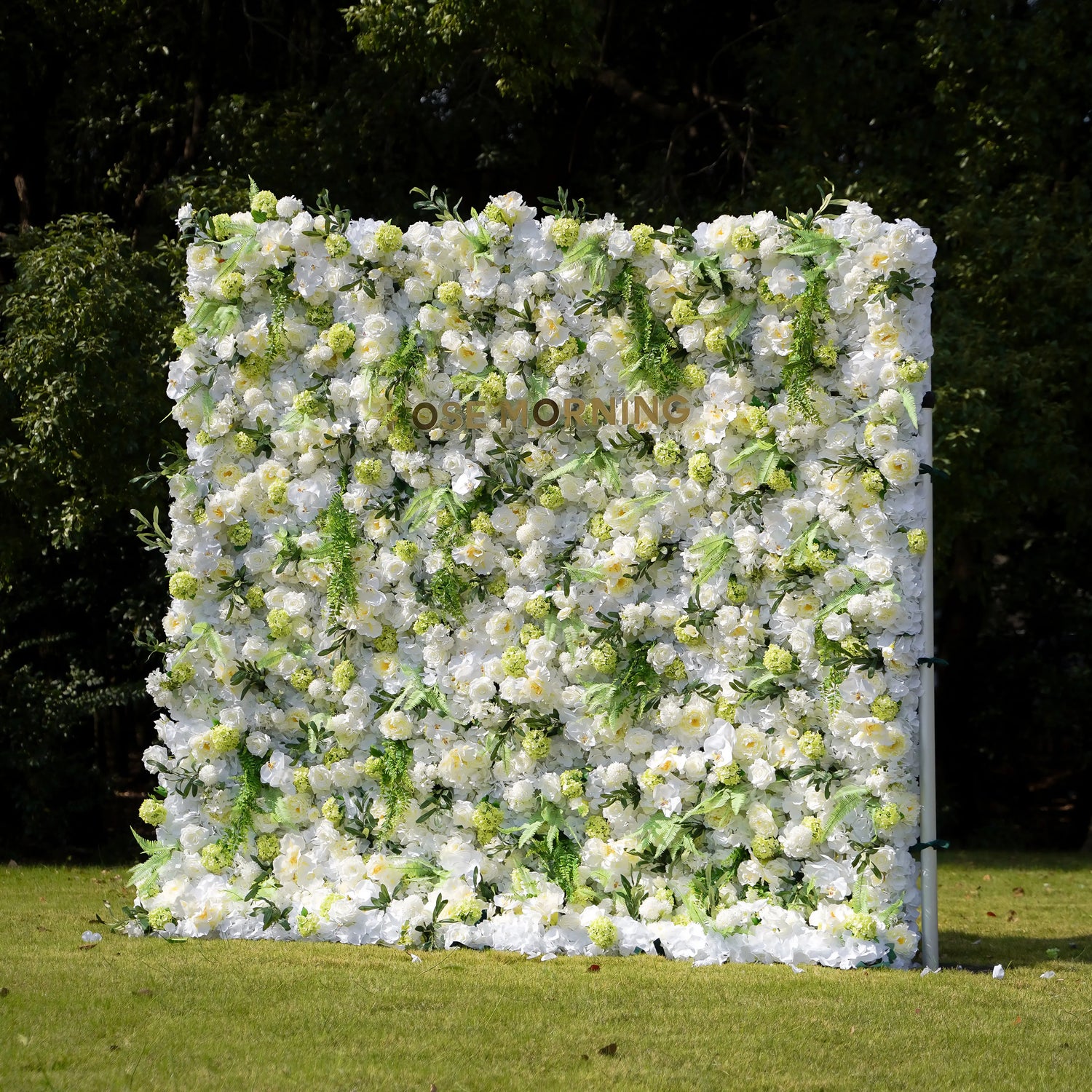 Fairy：5D Garden Series New Fabric Artificial rolling up curtain flower wall Rose Morning